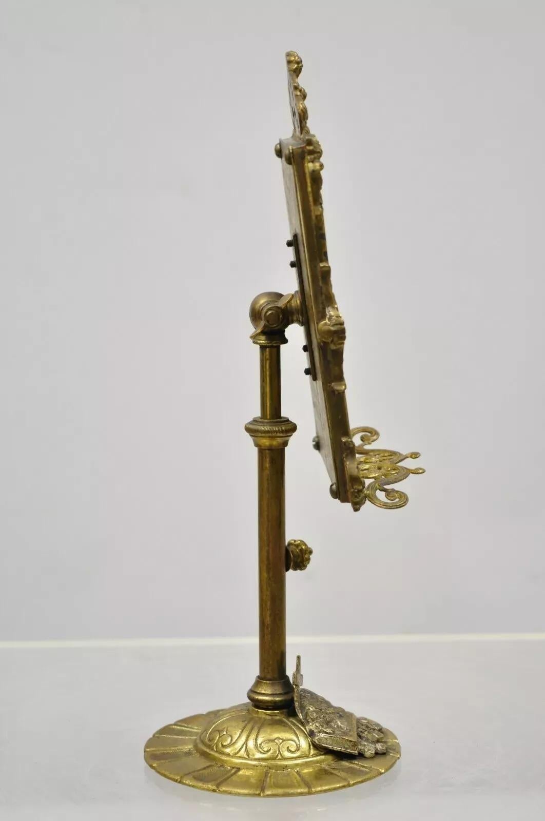 Antique French Renaissance Bronze Small Catholic Lamb of God 7 Seals Altar Frame For Sale 5