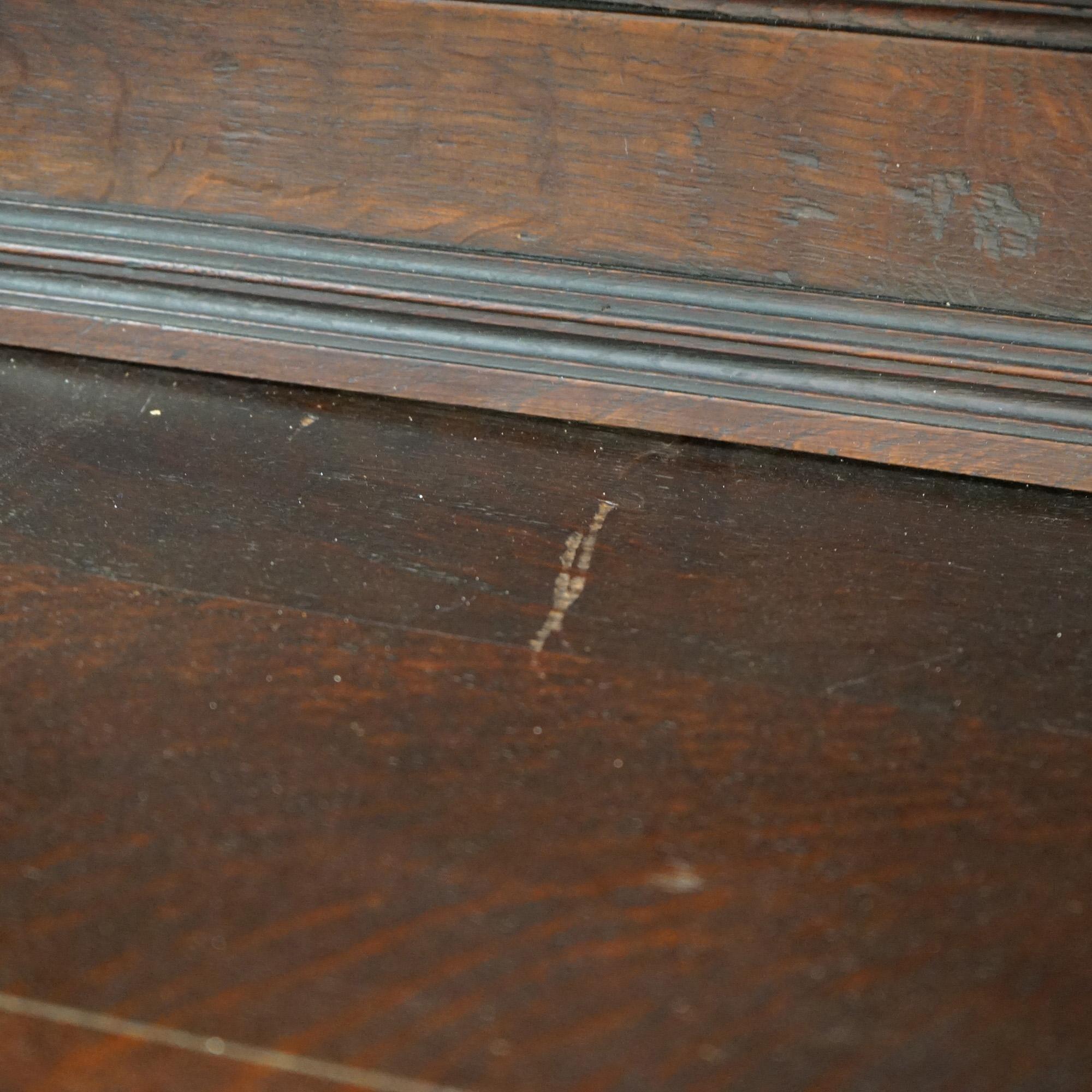 Antique French Renaissance Carved Oak Court Cupboard with Foliate Elements C1900 8