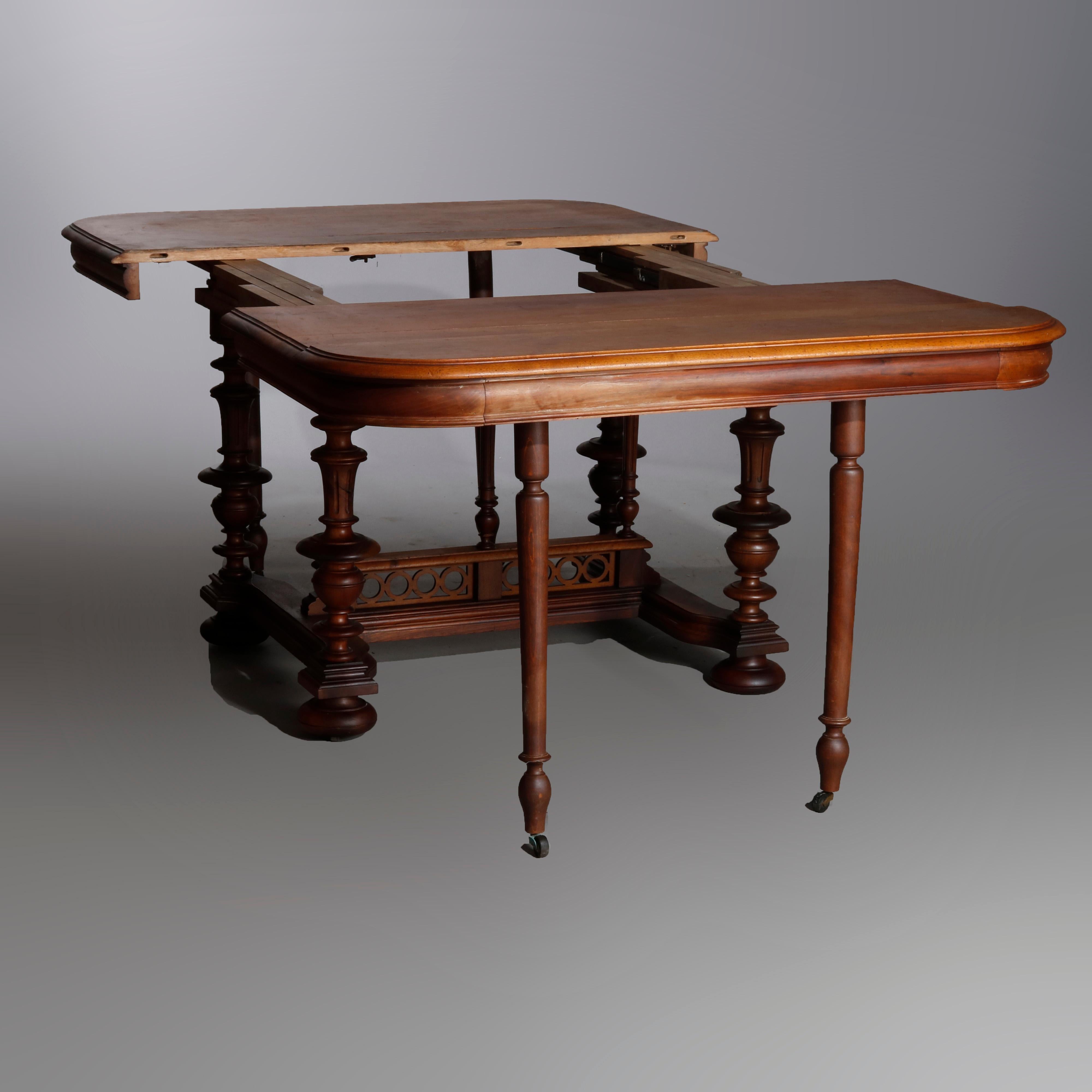 Antique French Renaissance Carved Walnut Breakfast Table, 19th Century 3