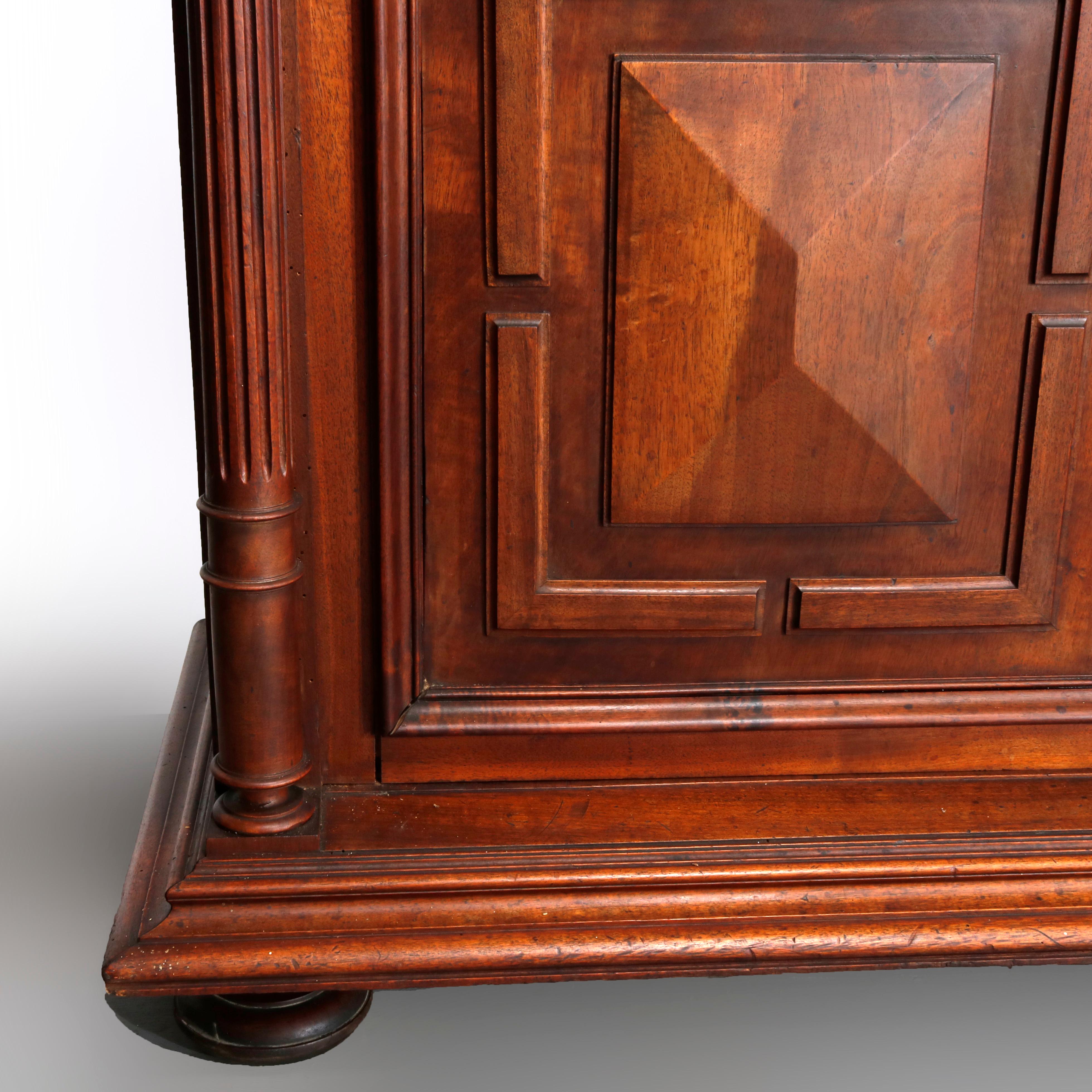 Antique French Renaissance Carved Walnut Cupboard with Torchieres, 19th Century For Sale 10