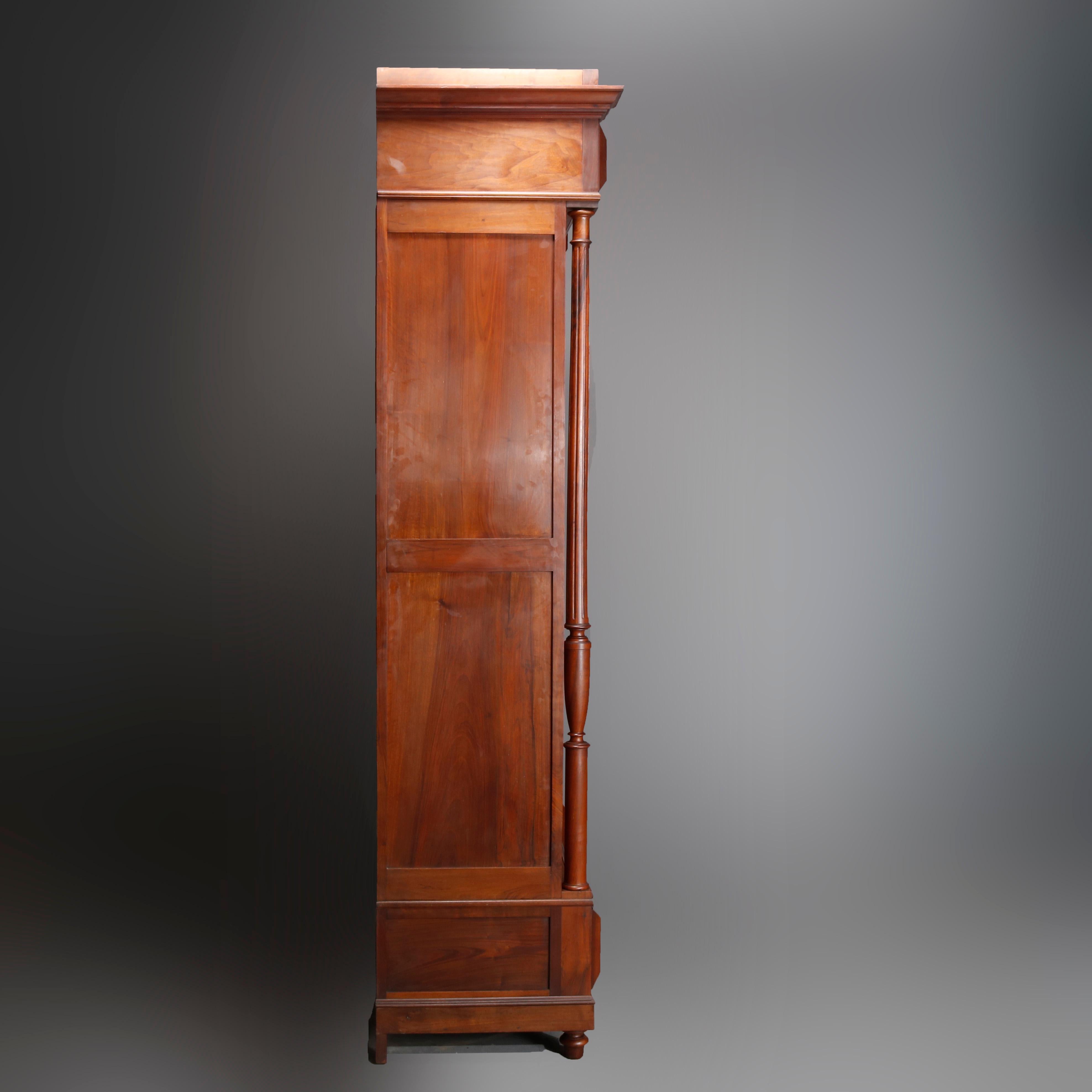 Antique French Renaissance Carved Walnut Double Door Armoire, 19th Century In Good Condition In Big Flats, NY