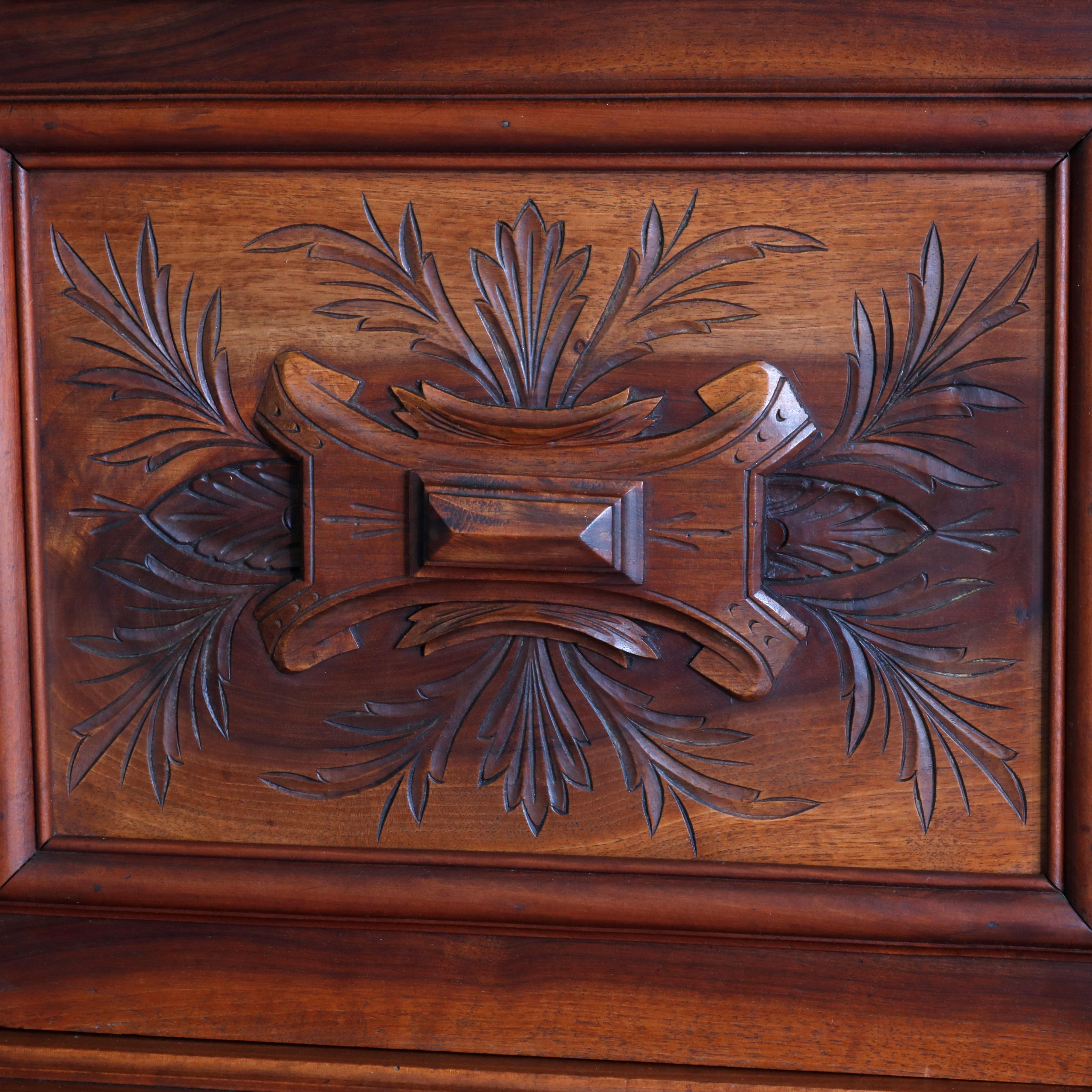 Antique French Renaissance Carved Walnut Server, 19th Century 6