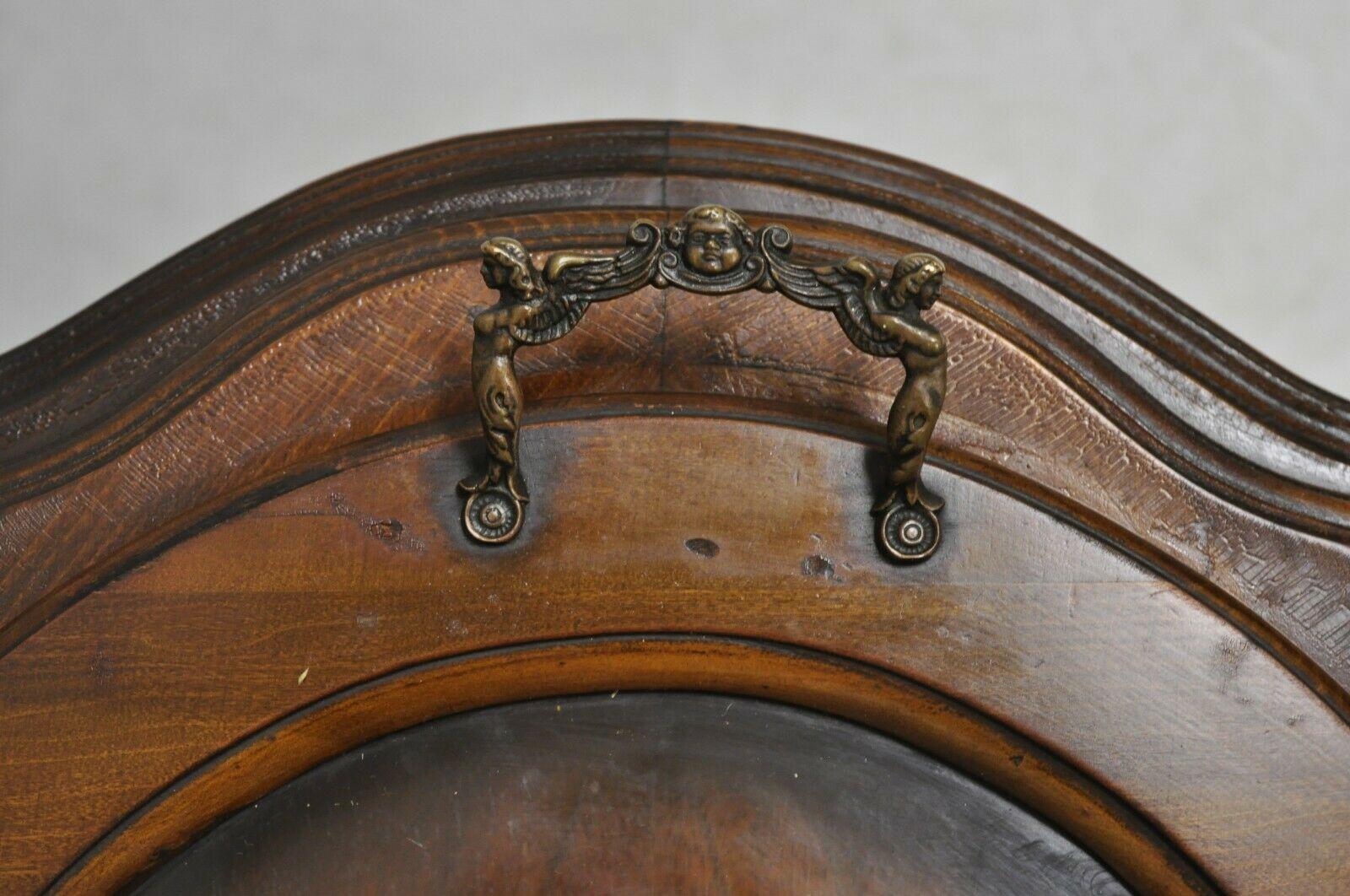 Antique French Renaissance Carved Walnut Small Serving Tray Coffee Table 3