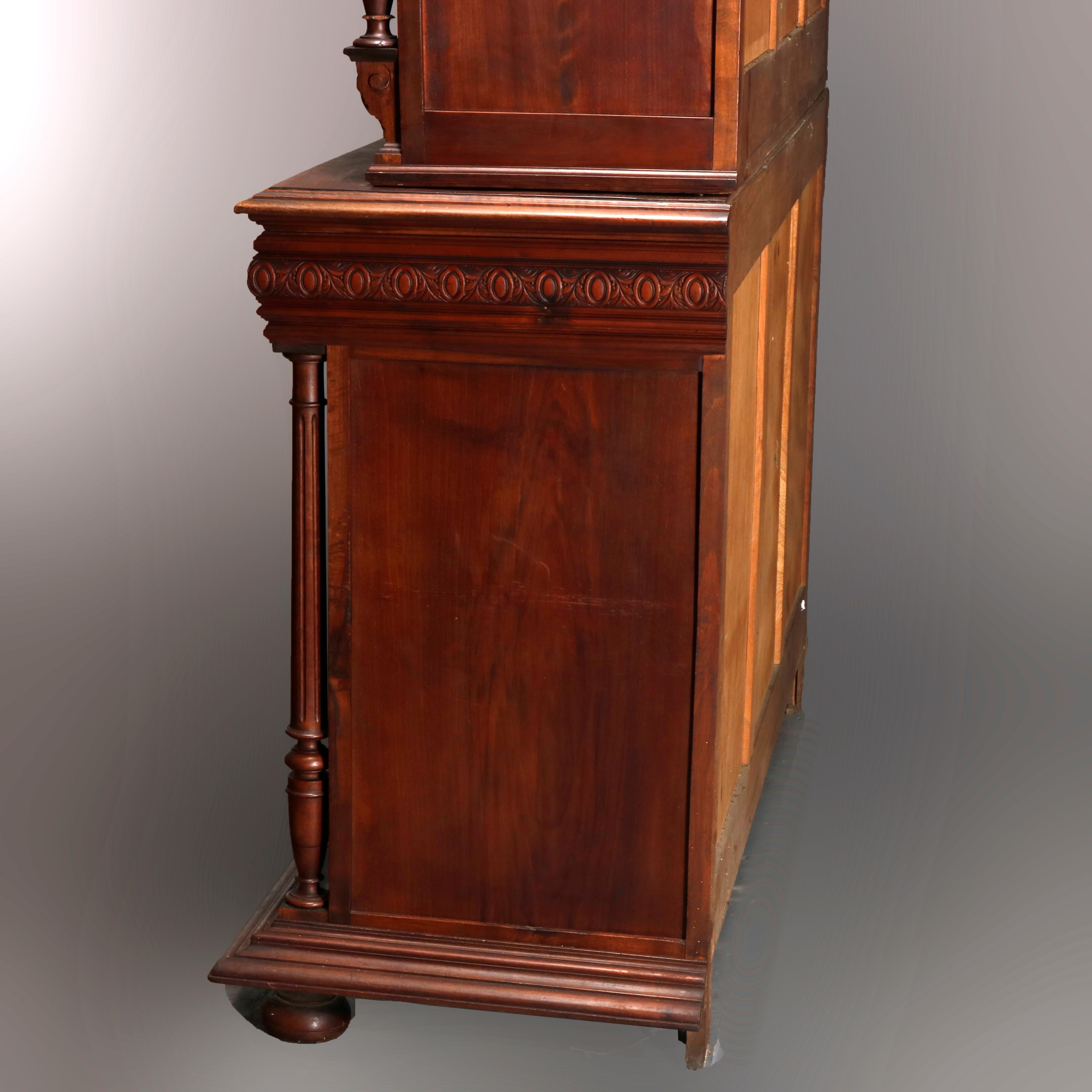 Antique French Renaissance Deeply Carved Walnut Cupboard, 19th Century 2
