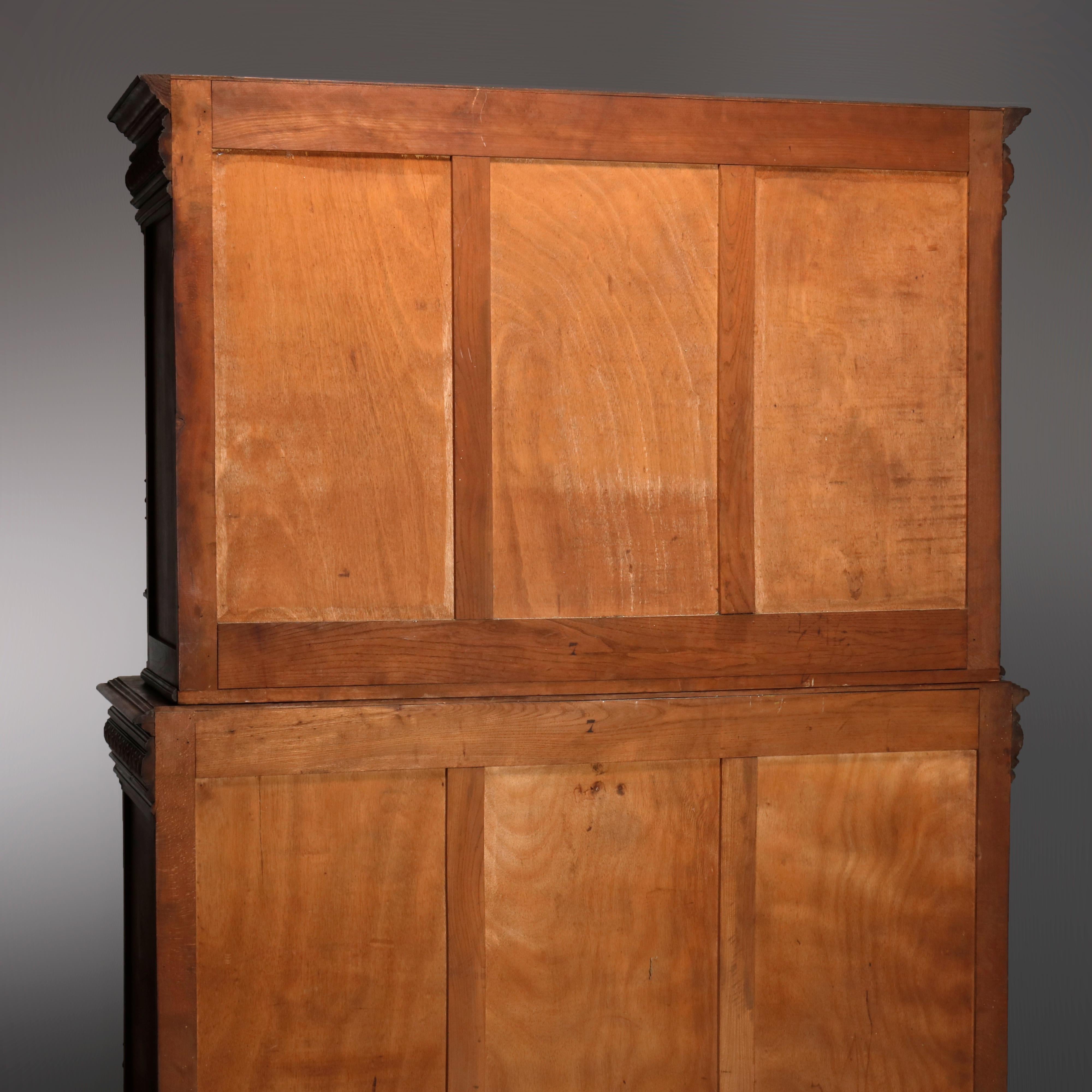 Antique French Renaissance Deeply Carved Walnut Cupboard, 19th Century 3