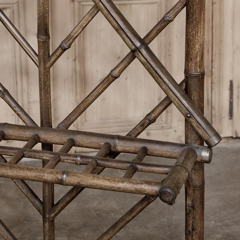Antique French Renaissance Faux Bamboo Hall Tree For Sale at 1stDibs