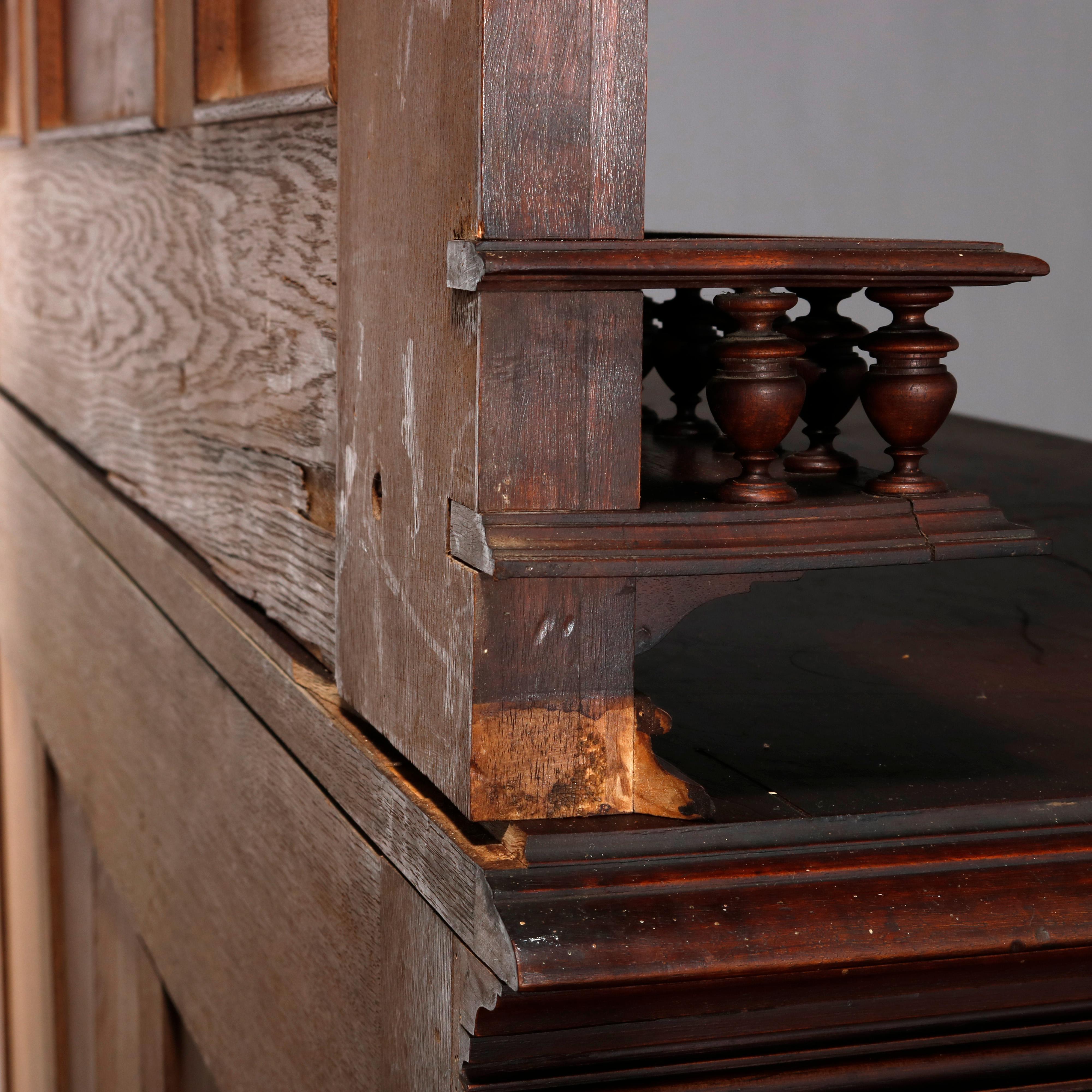 Antique French Renaissance Figural Carved Walnut Hunt Cupboard, 19th Century 17