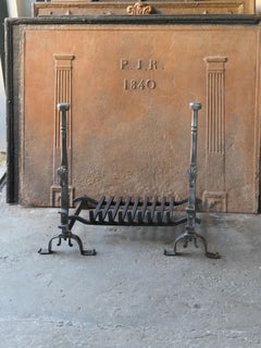 Antique French Renaissance Fireplace Grate, 17th Century