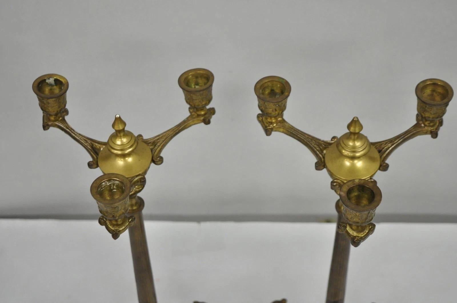 Inconnu Antique Renaissance gothique française Figural Brass 16