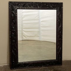Antique French Renaissance Hand-Carved Wall Mirror