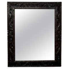 Antique French Renaissance Hand-Carved Wall Mirror