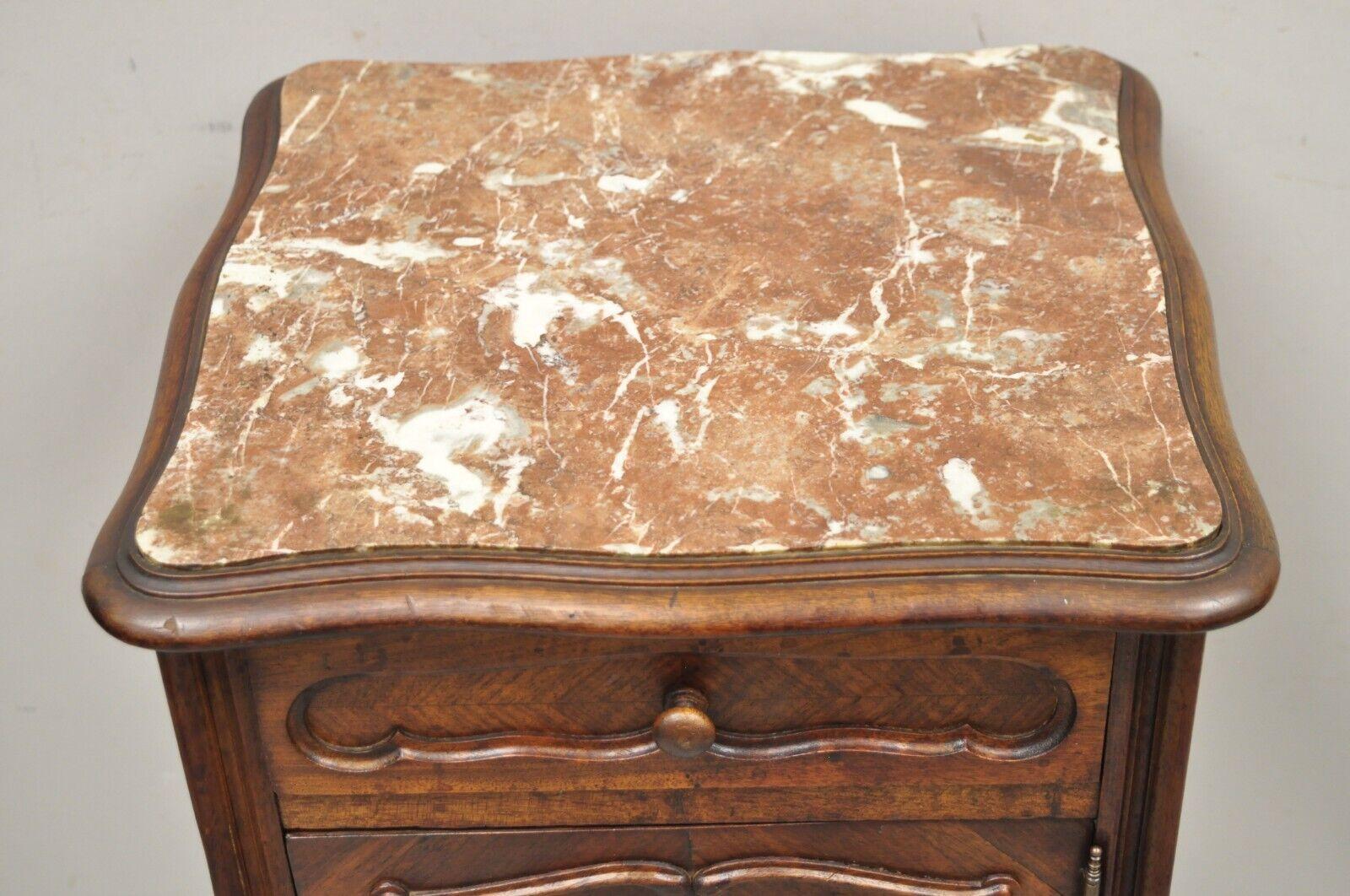 antique marble top bedside table
