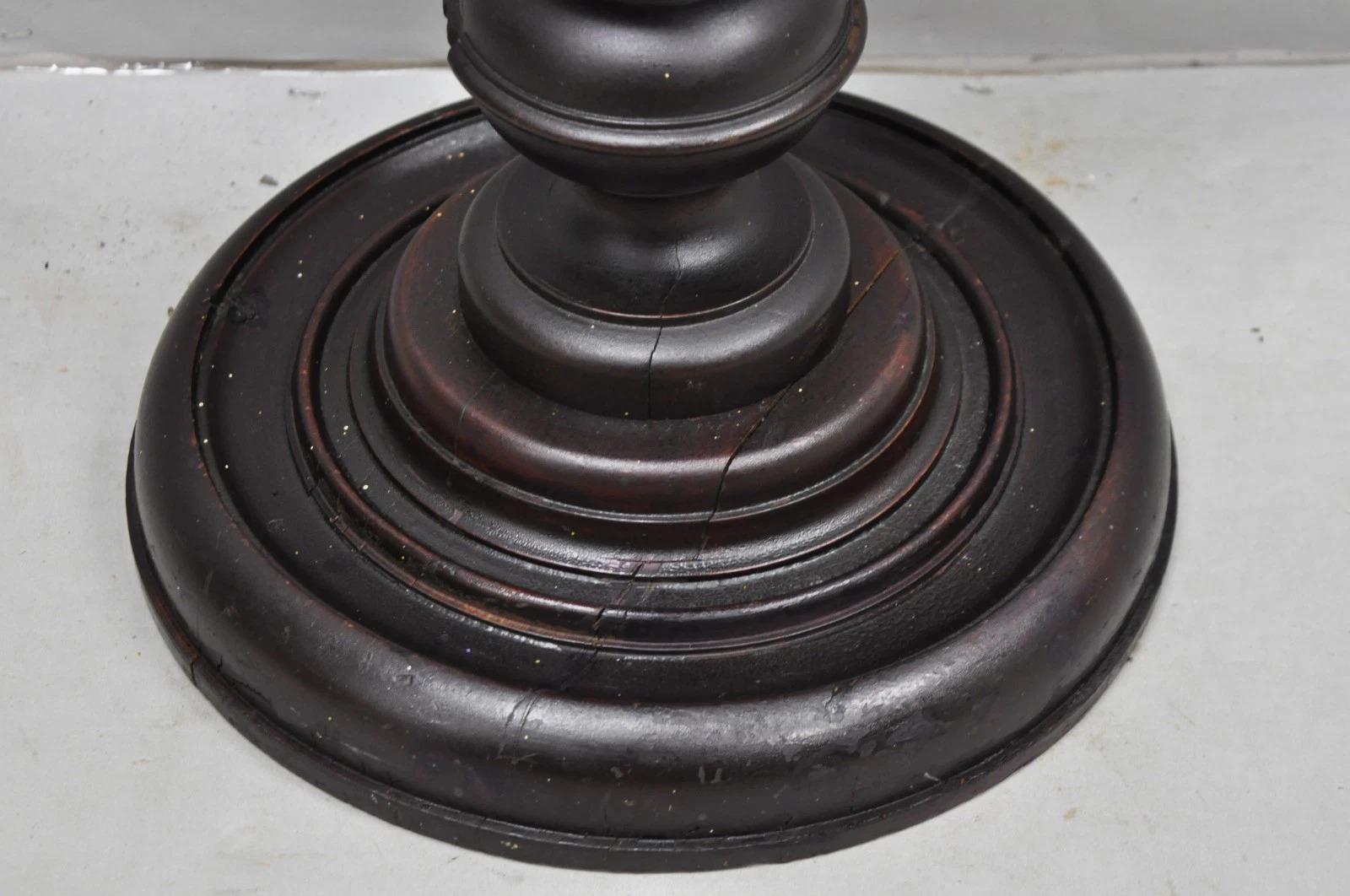 Antique French Renaissance Busto de Doncella Columna Caoba Pedestal Pie de Planta en venta 2