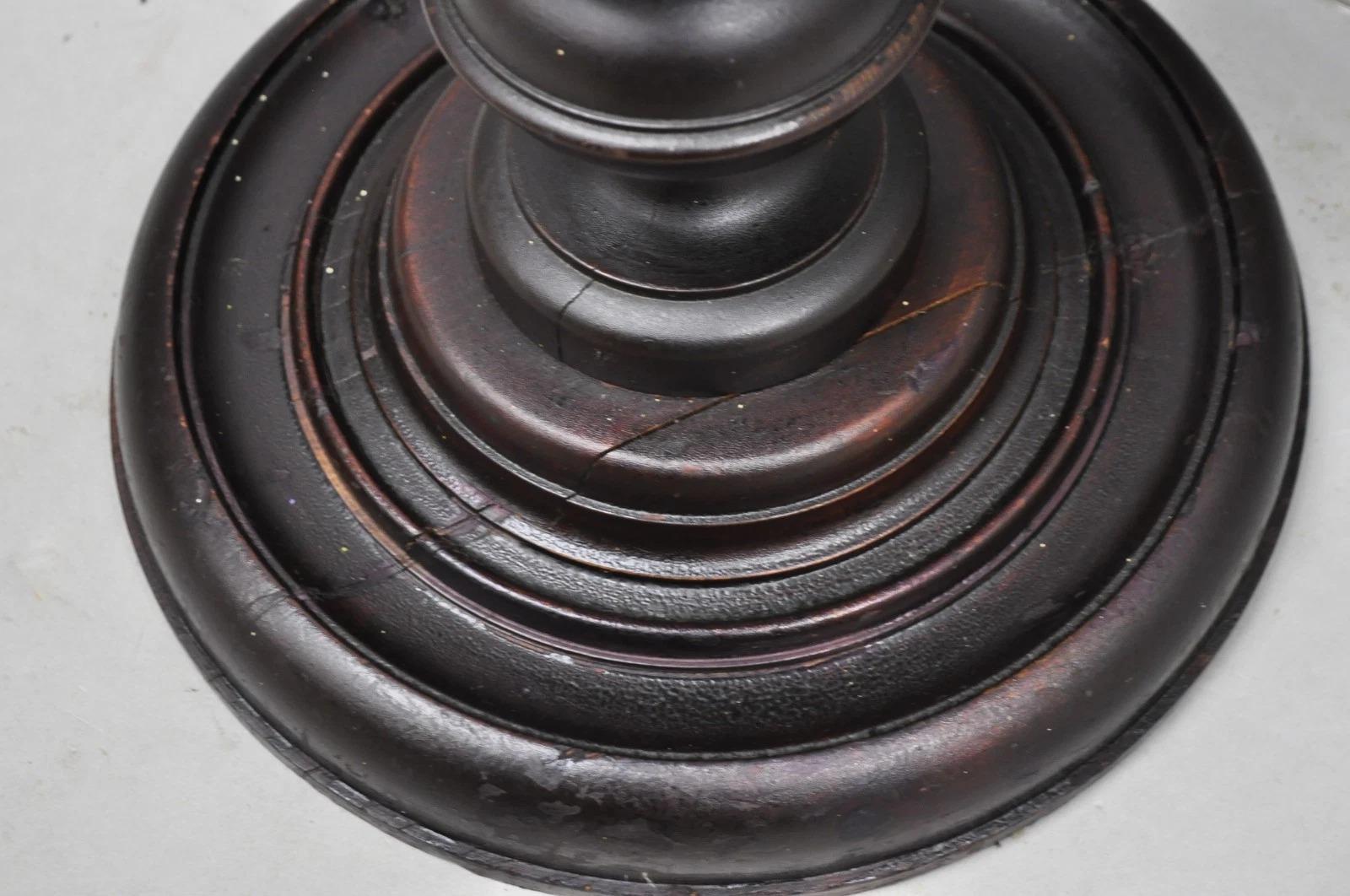 Antique French Renaissance Busto de Doncella Columna Caoba Pedestal Pie de Planta en venta 3