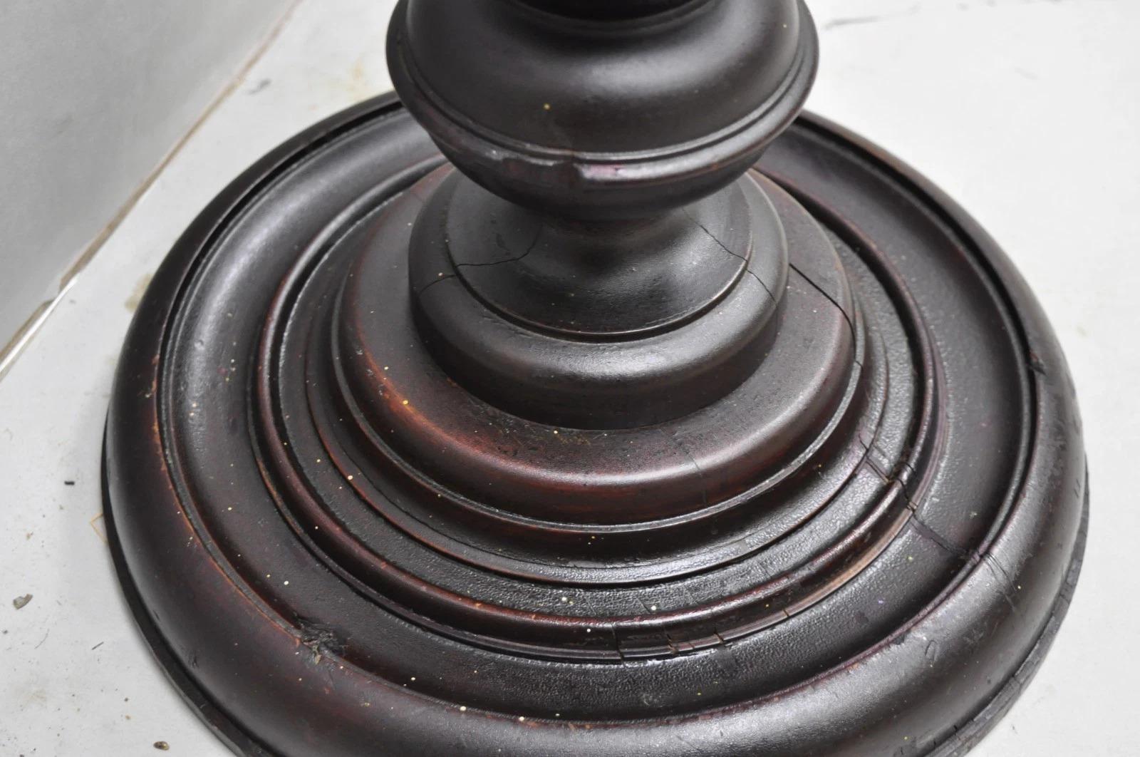 Antique French Renaissance Busto de Doncella Columna Caoba Pedestal Pie de Planta en venta 4