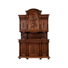 Antique French Renaissance Monumental Sideboard or Bar Cabinet, Circa 1890s