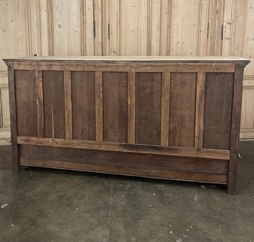 Antique French Renaissance Raised Buffet in Stripped Oak For Sale 13