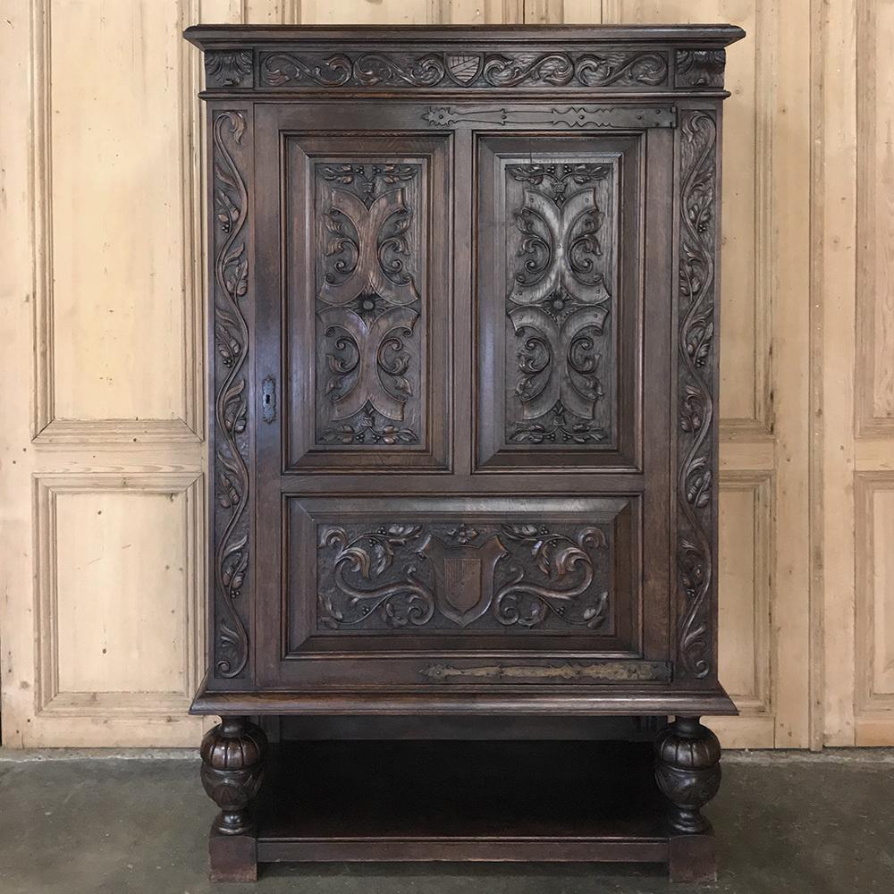 Antique French Renaissance Raised Cabinet 5