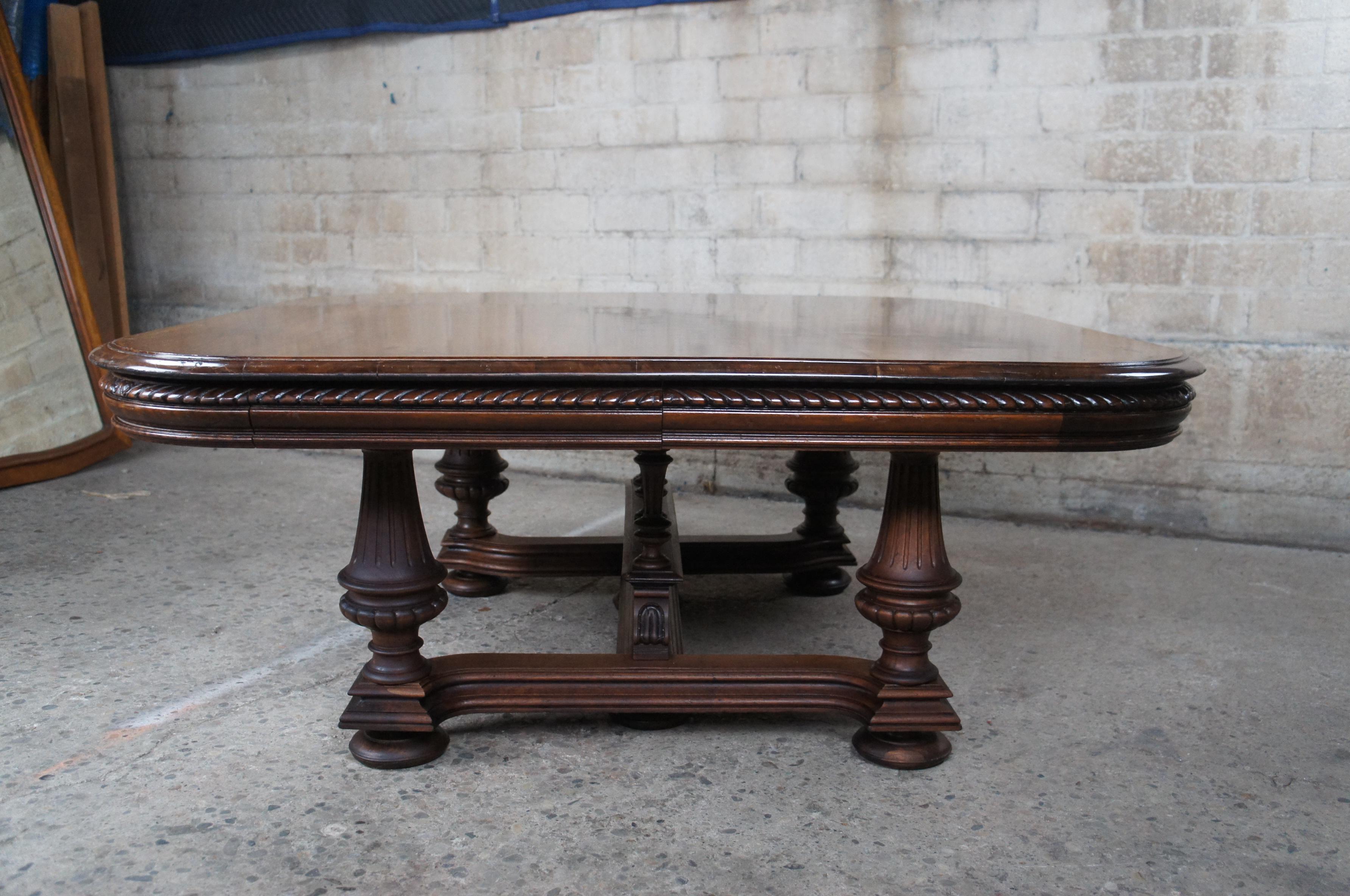Antique French Renaissance Revival Carved Walnut Coffee Cocktail Table 6