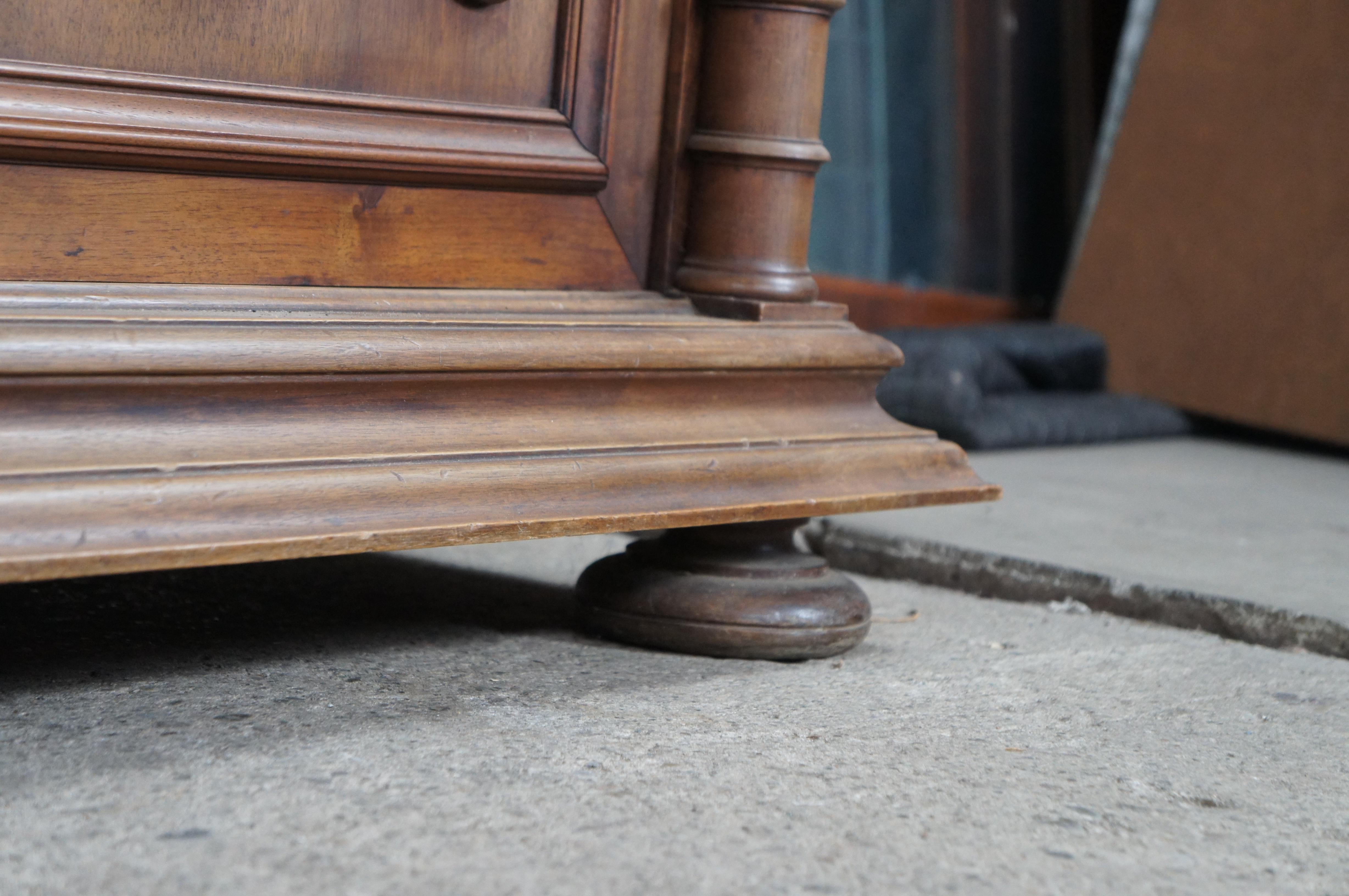 Antique French Renaissance Revival Walnut Buffet Cabinet Cupboard Hutch 94