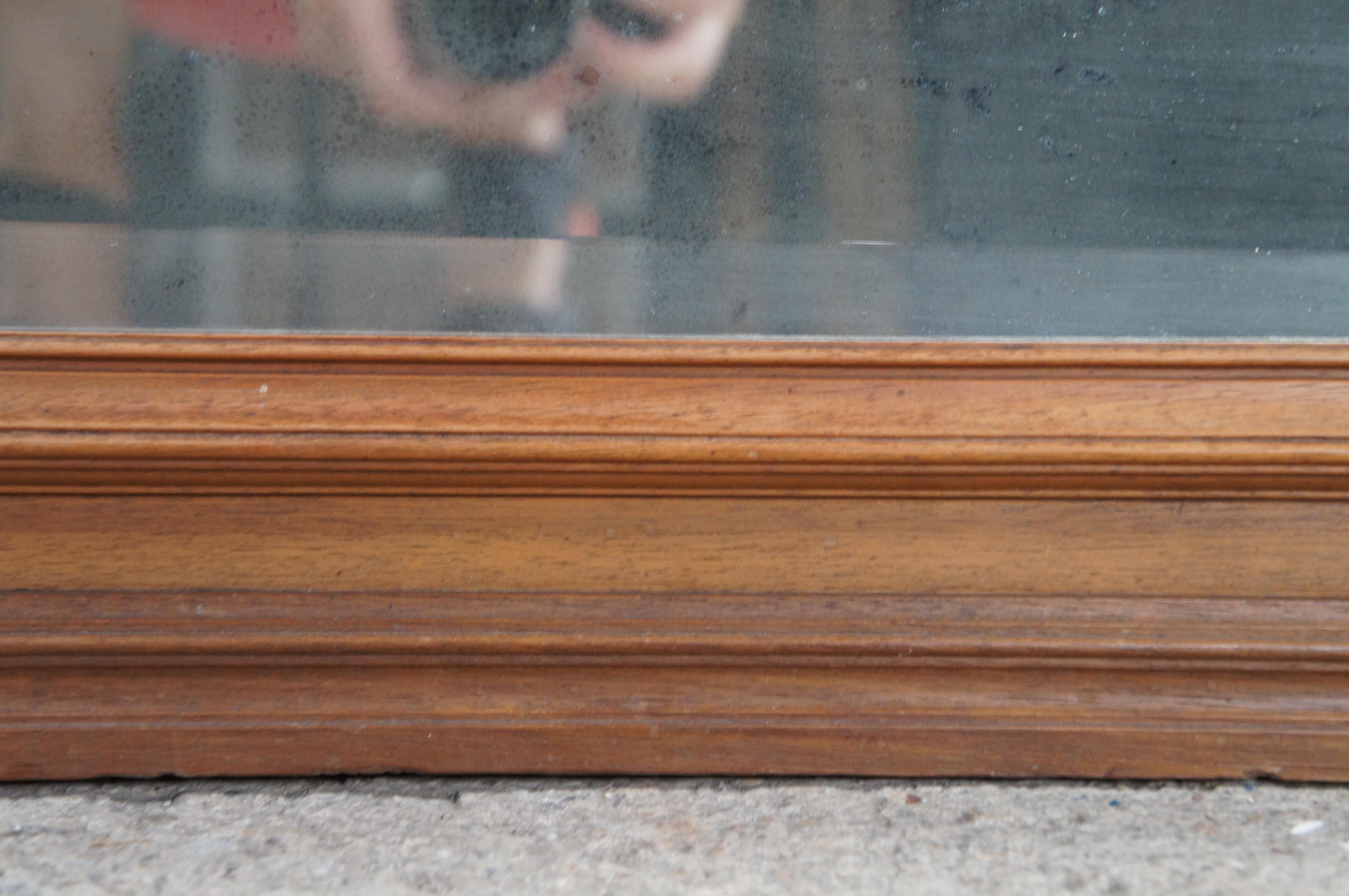 Antique French Renaissance Revival Walnut Overmantel Vanity Mirror 58