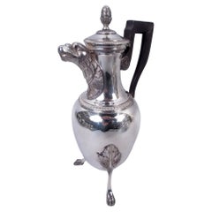 Antique French Restauration Classical Silver Bachelor Coffeepot
