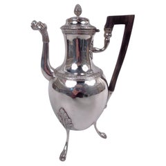 Ancienne cafetière en argent classique de la Restauration française
