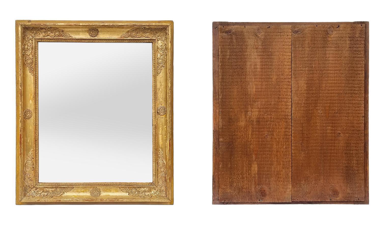Verre Antique Mirror en bois doré d'époque Restauration, circa 1830 en vente