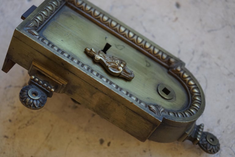 Antique French Rim Lock For Sale at 1stDibs | vintage rim lock set ...