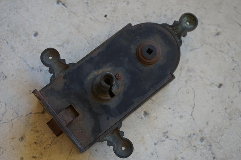 Antique French Rim Lock For Sale at 1stDibs | vintage rim lock set ...