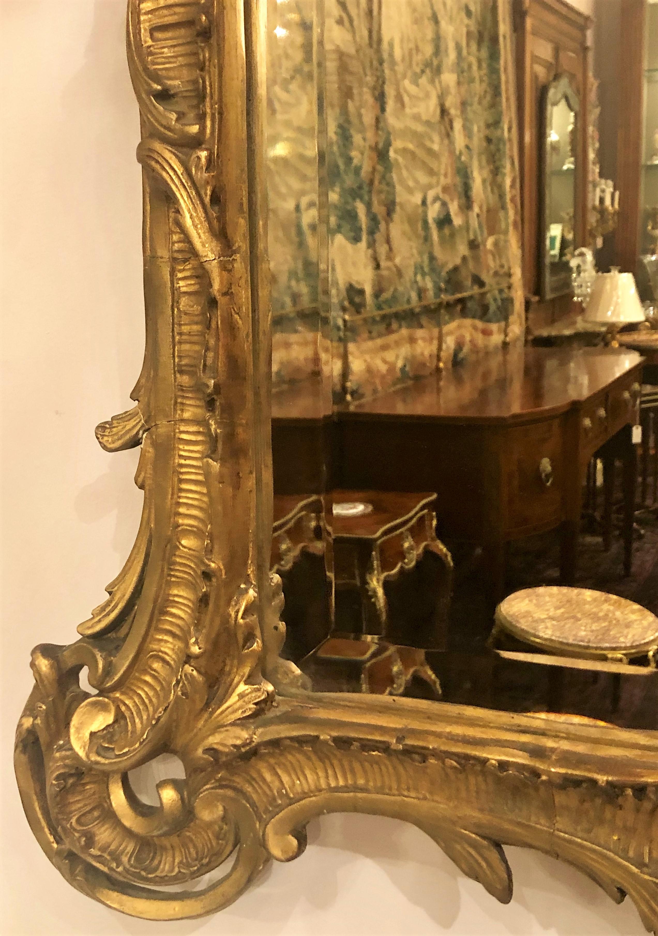 antique french rococo mirror