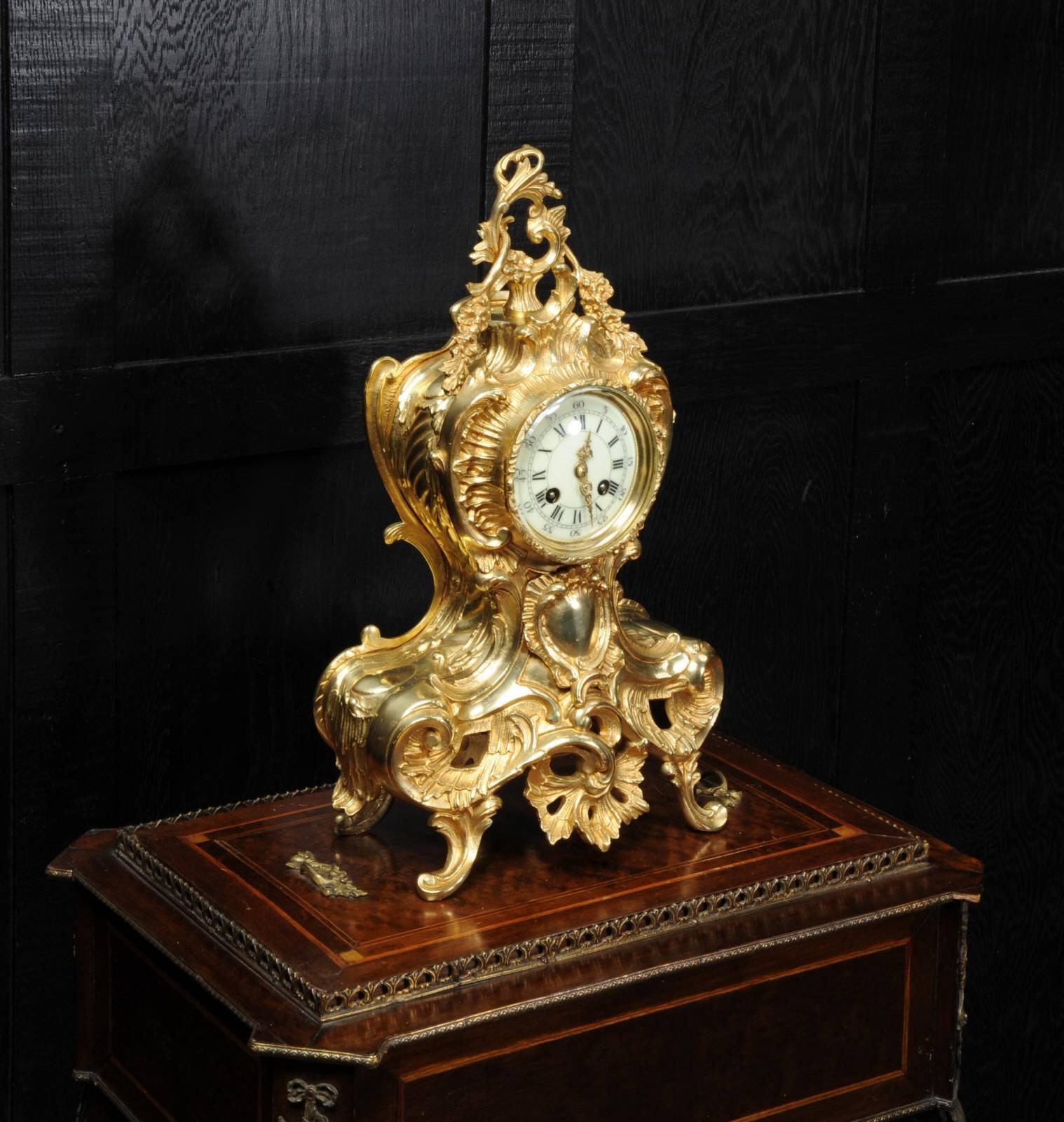 19th Century Antique French Rococo Clock