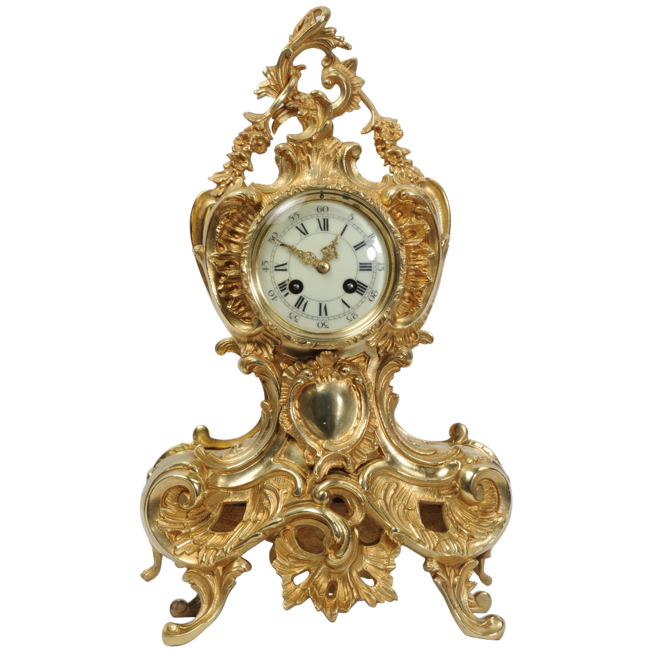 Antique French Rococo Clock