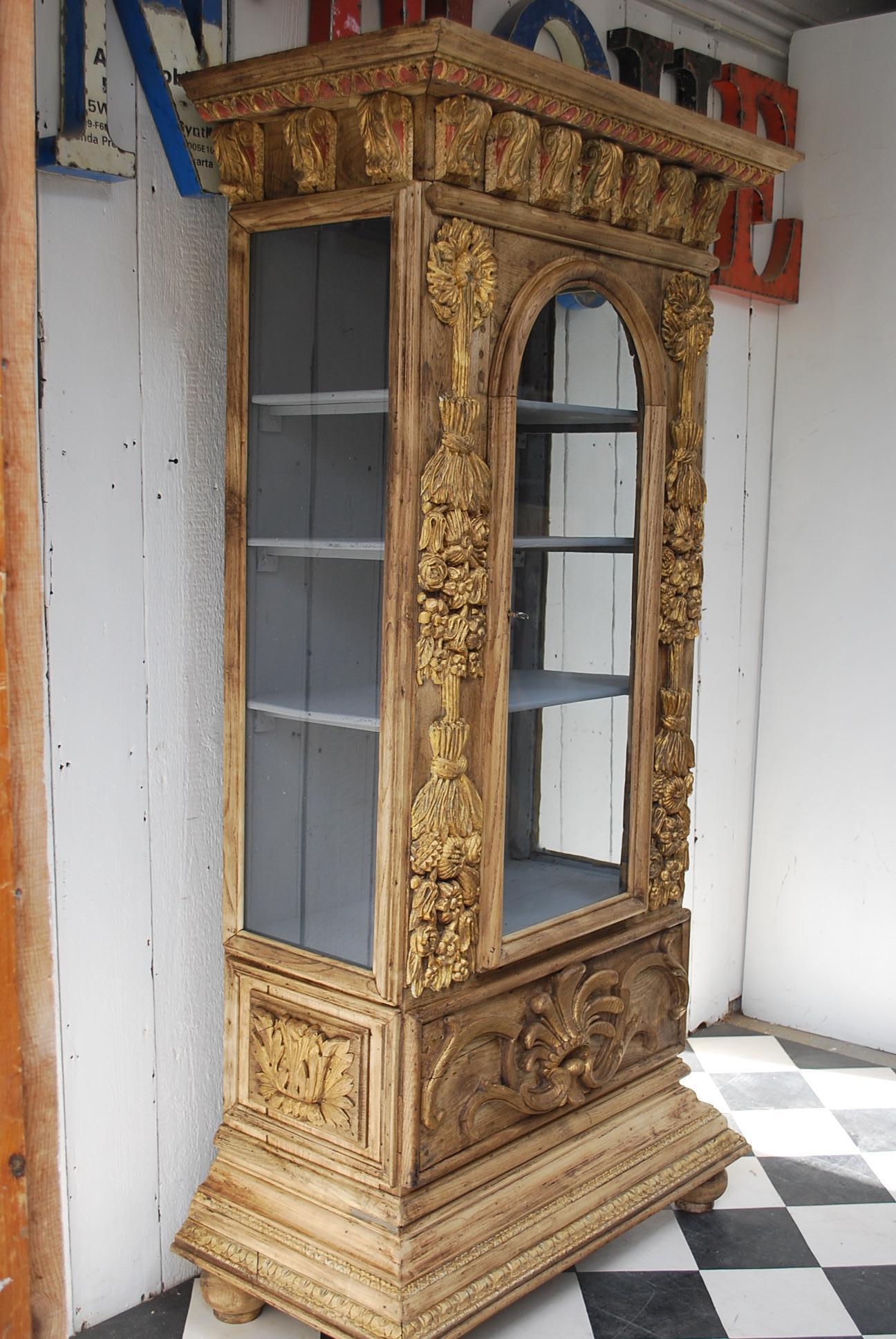 Rococo Revival Antique French Rococo Display Cabinet