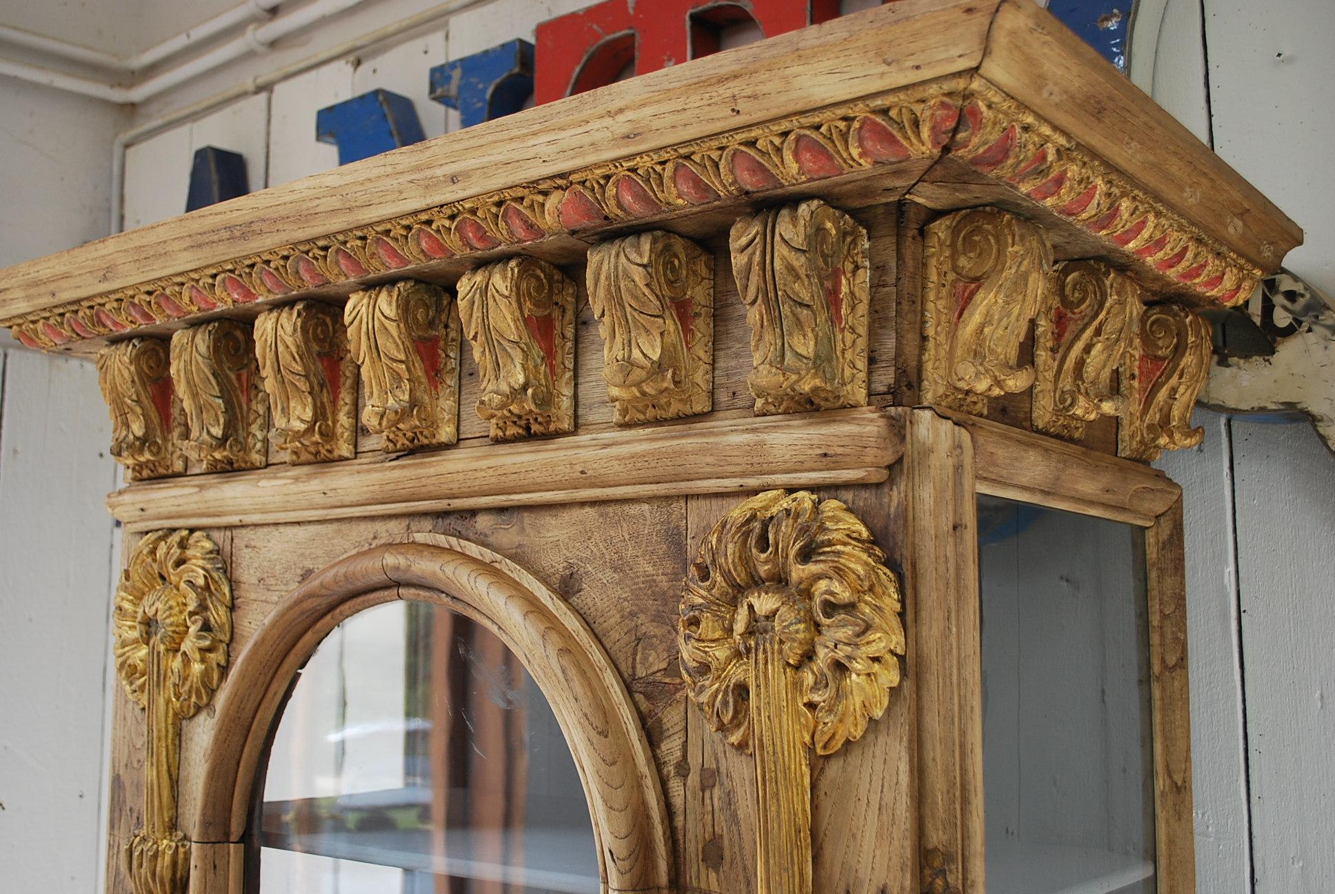 Antique French Rococo Display Cabinet In Distressed Condition In Winchcombe, Gloucesteshire