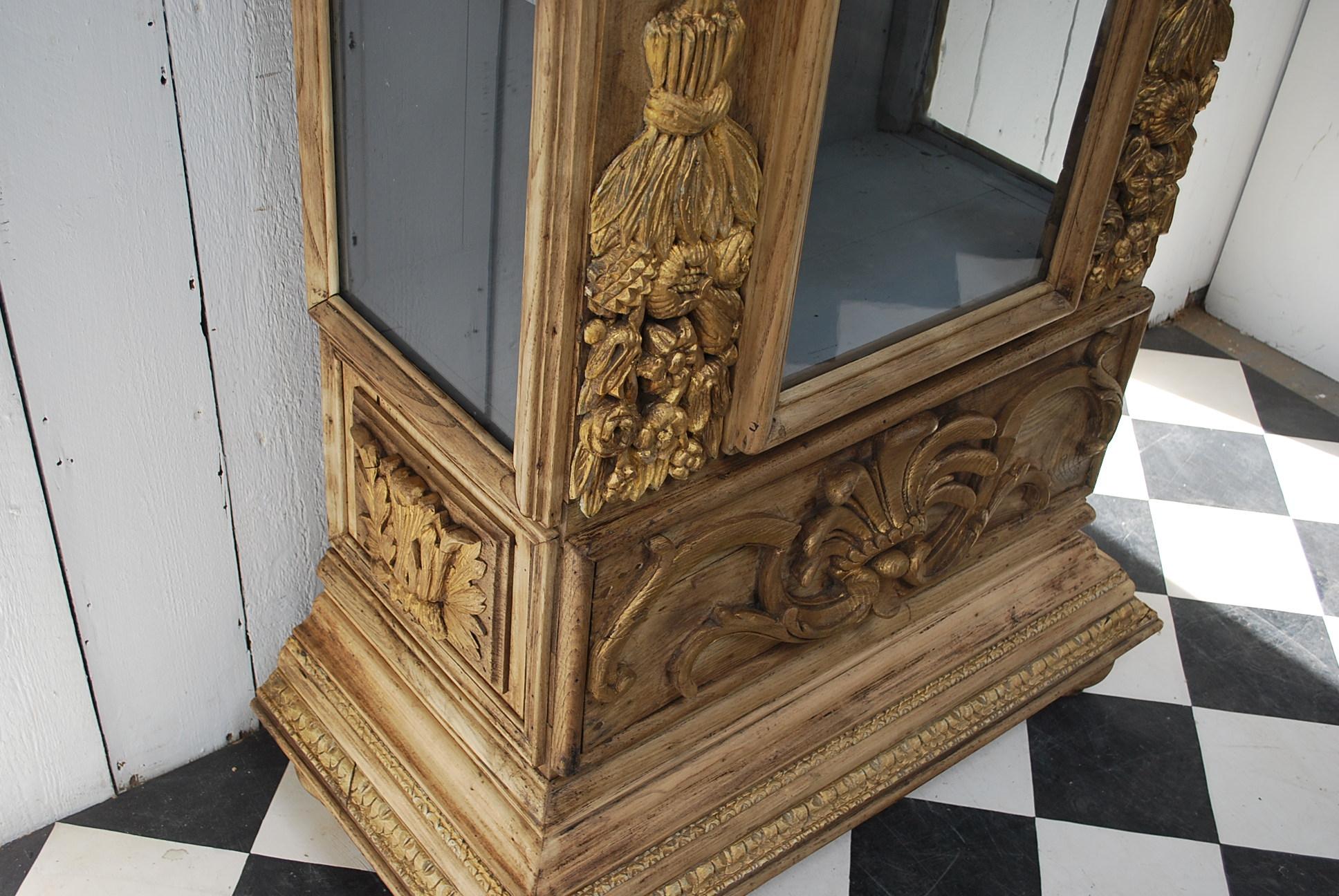 19th Century Antique French Rococo Display Cabinet