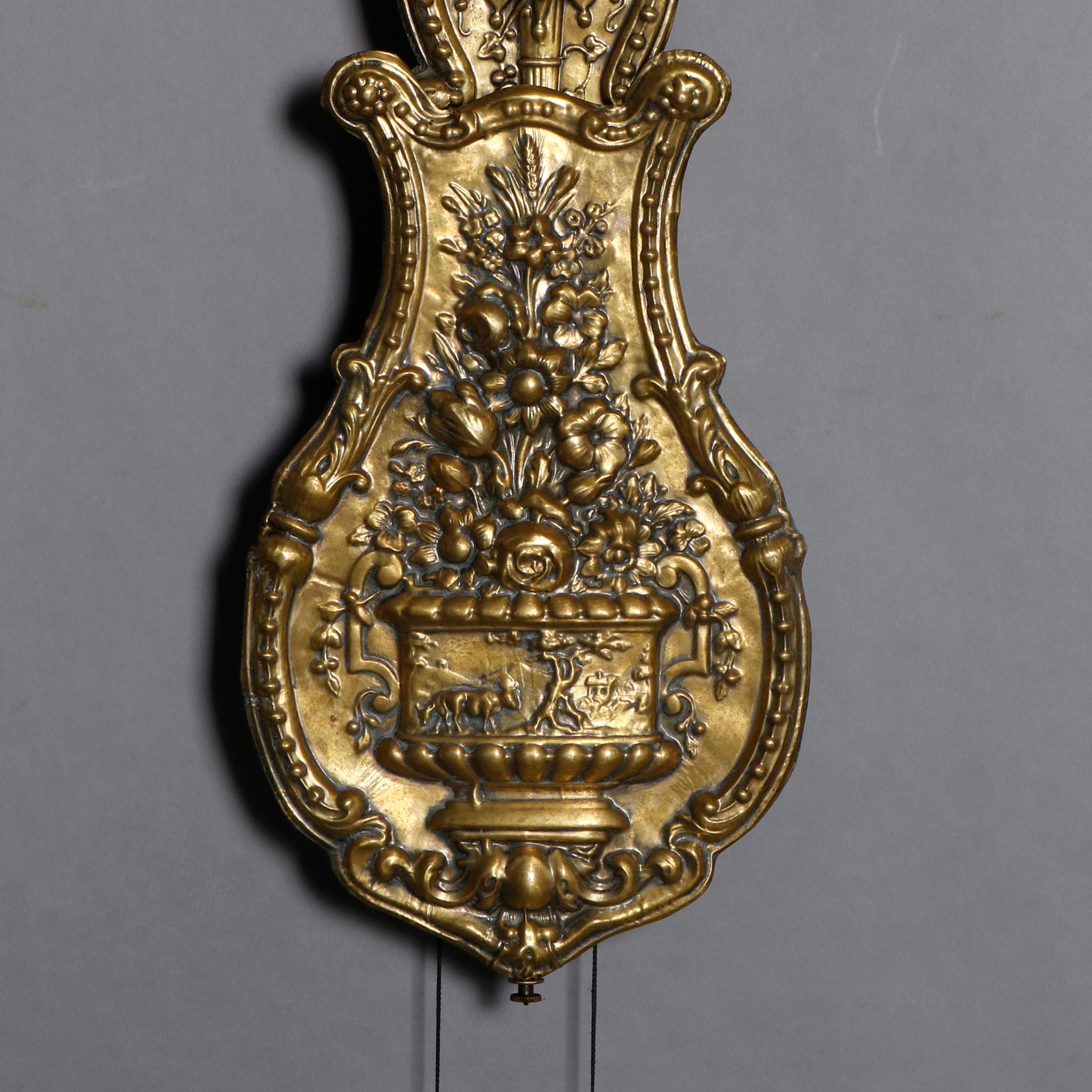 Antique French Rococo Figural Brass 