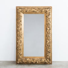 Antique French Rococo Gilded Wooden Mirror