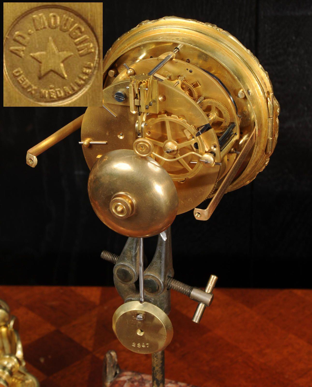 Antique French Rococo Ormolu Clock, Cupid 14