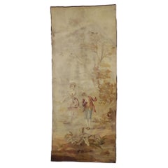 A Flute Serenade: Late 19th Century French Pastoral Tapestry of Rococo Elegance