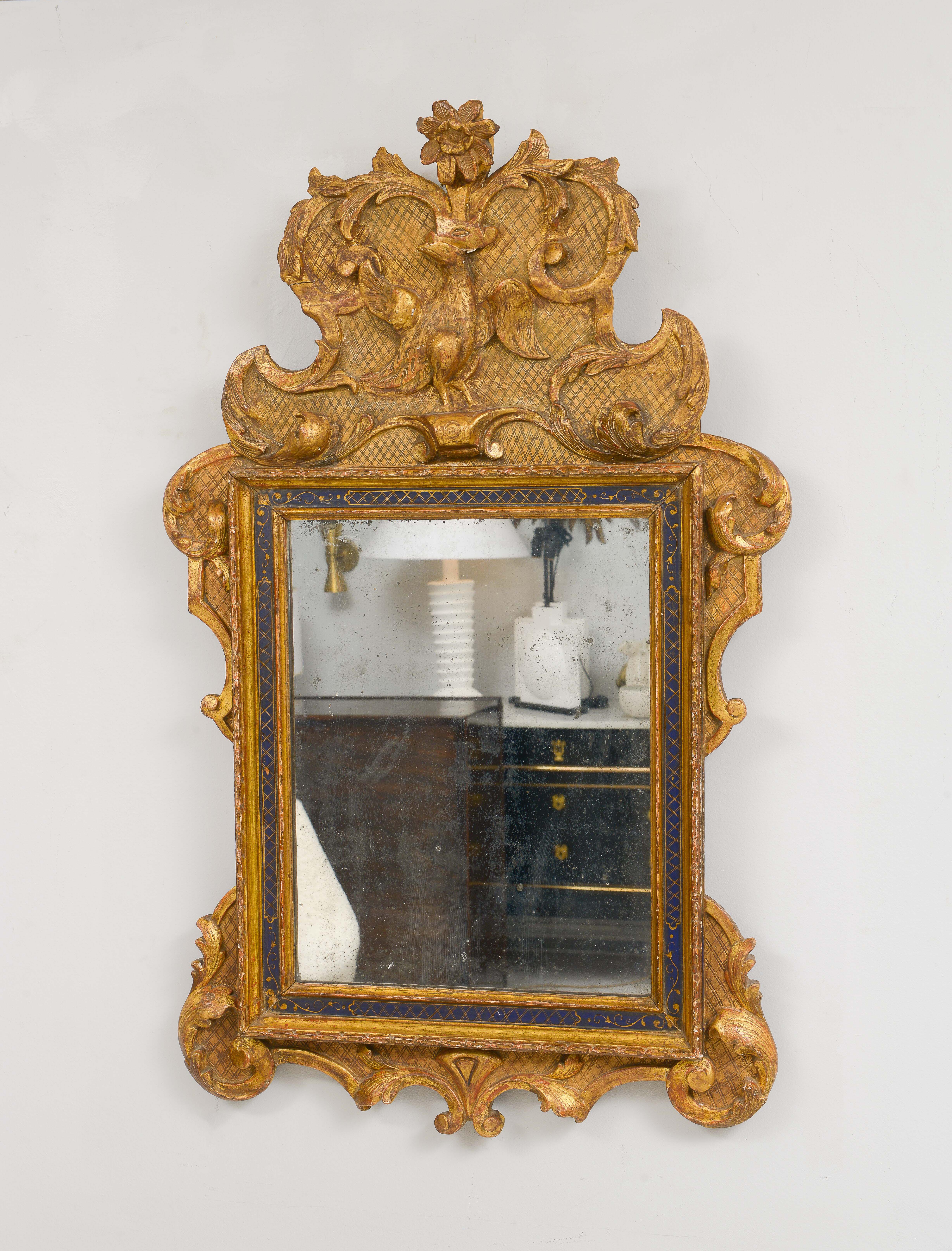 Regency Antique French Regence Style Gilt-Mirror For Sale