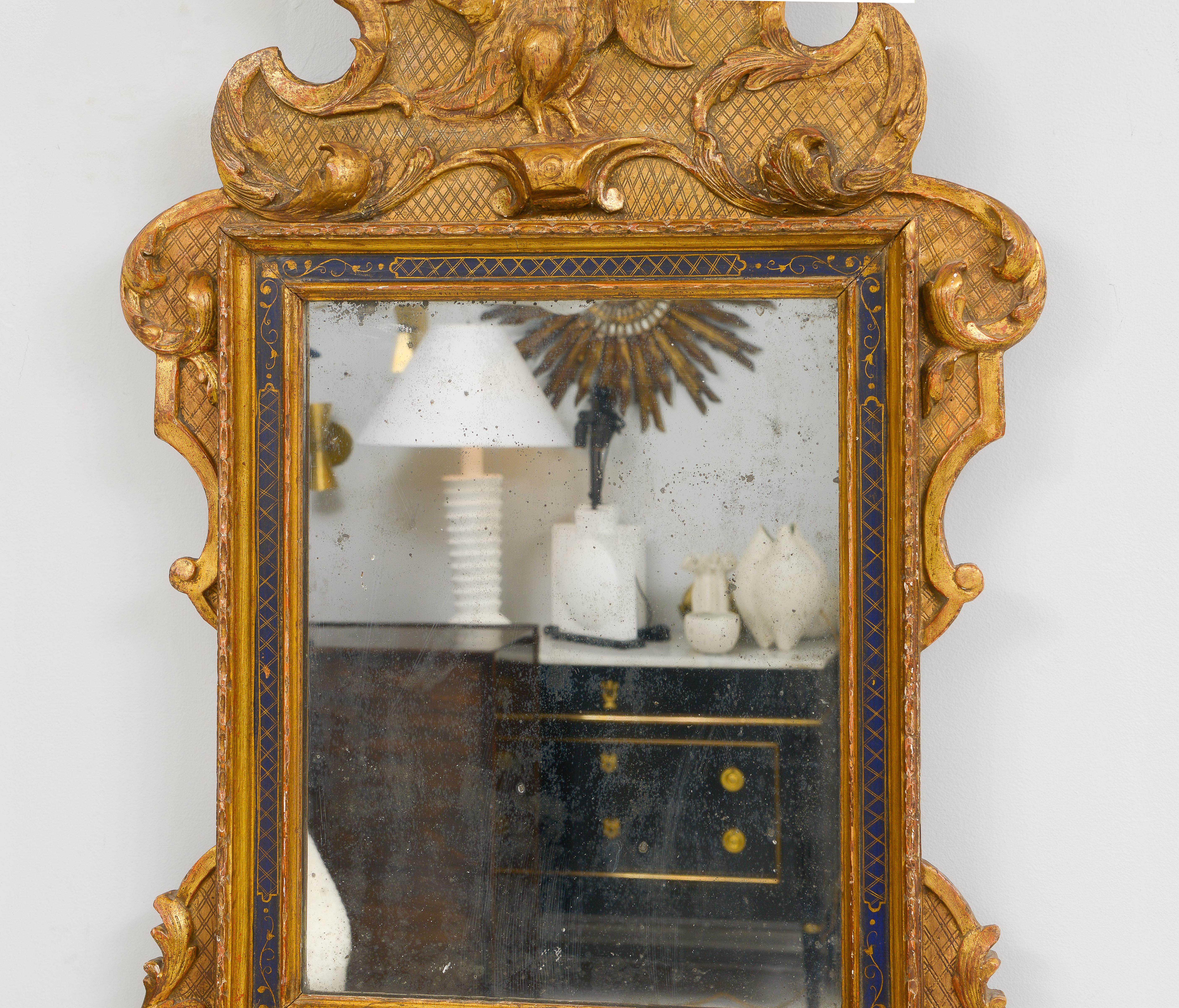 19th Century Antique French Regence Style Gilt-Mirror For Sale