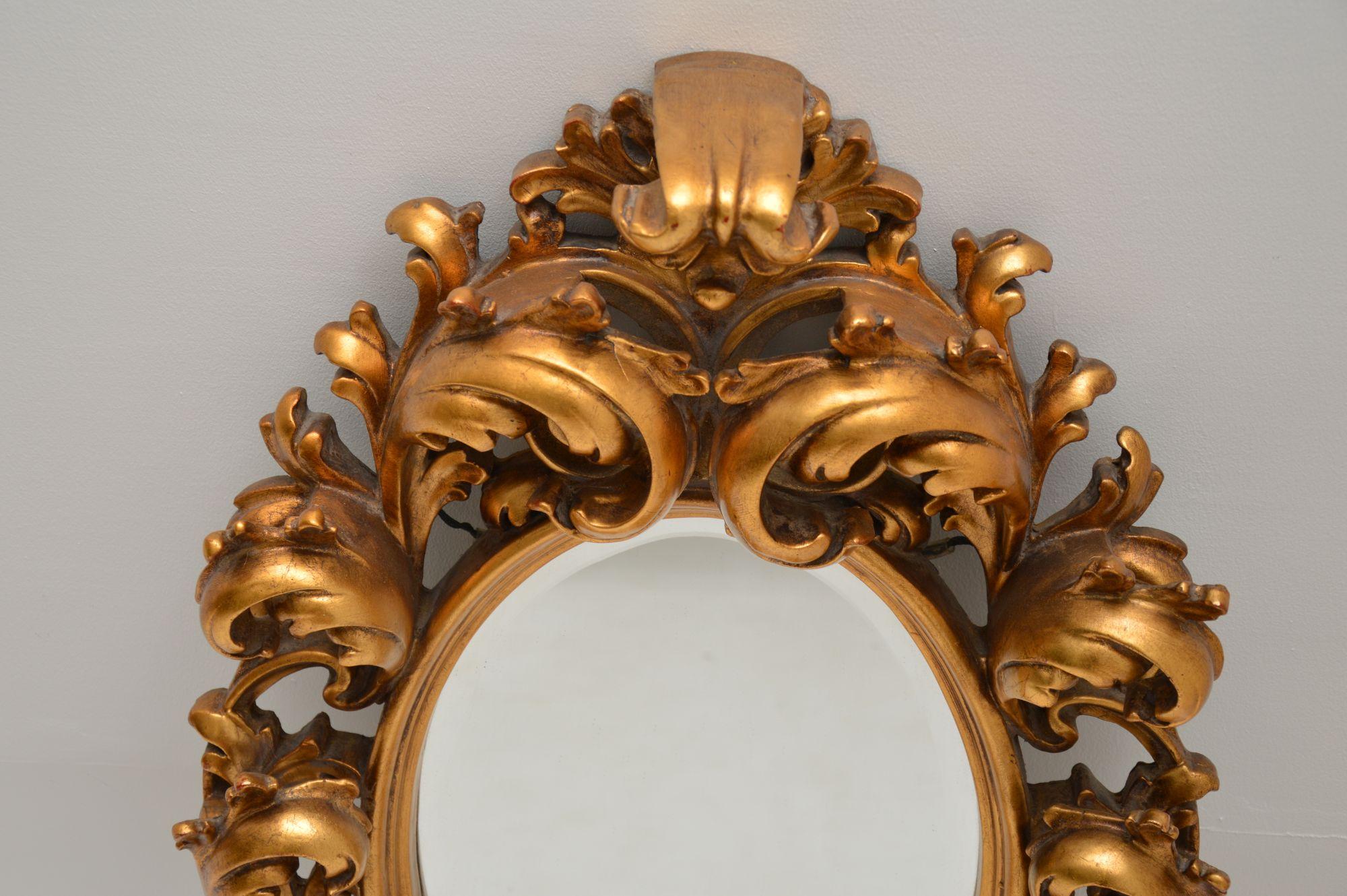 Antique French Rococo Style Gilt Wood Mirror 5