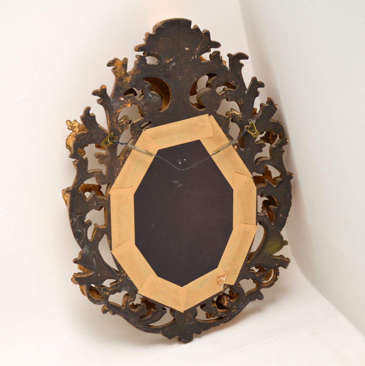 Antique French Rococo Style Gilt Wood Mirror 6