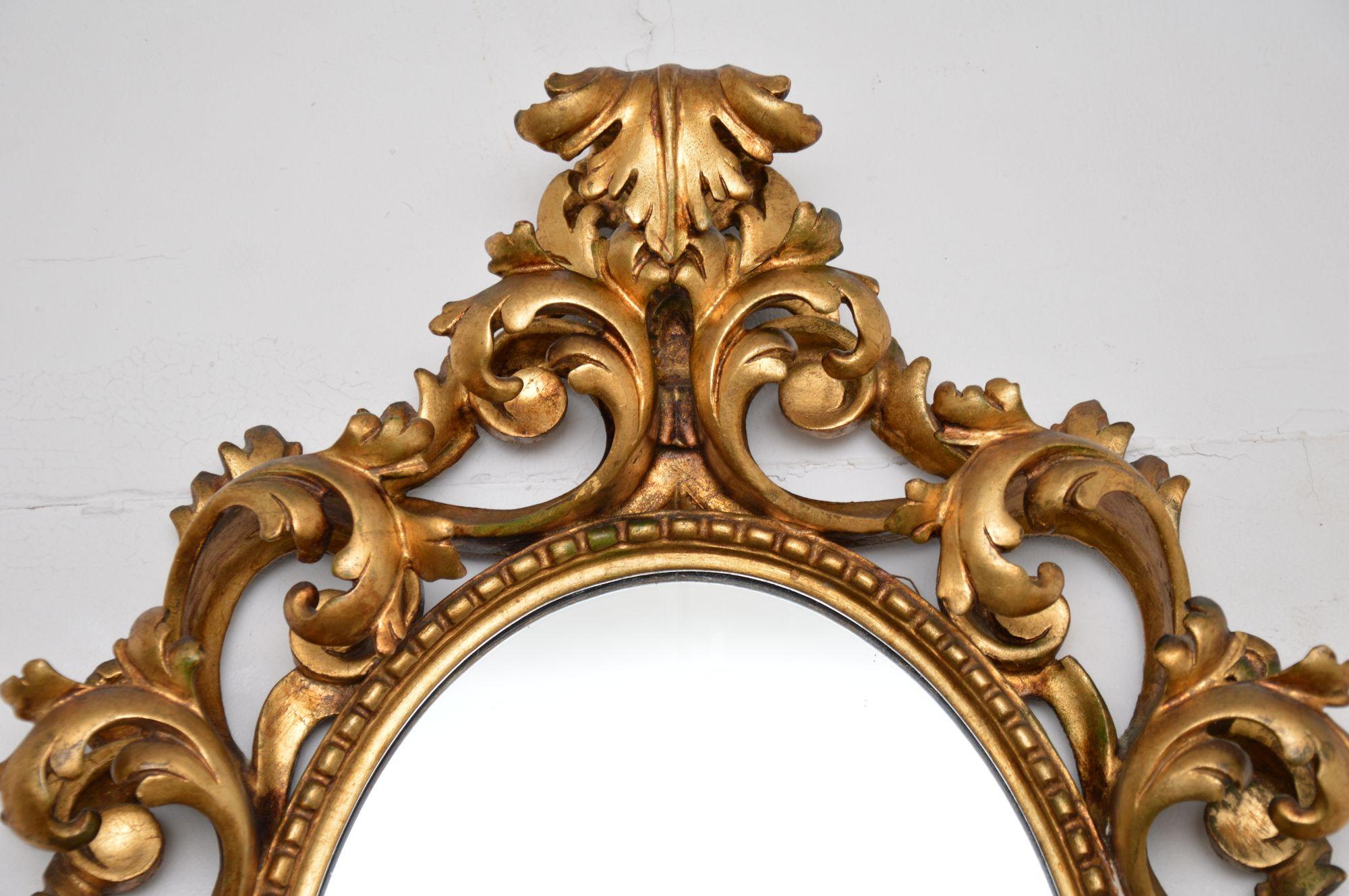 Antique French Rococo Style Gilt Wood Mirror In Good Condition In London, GB