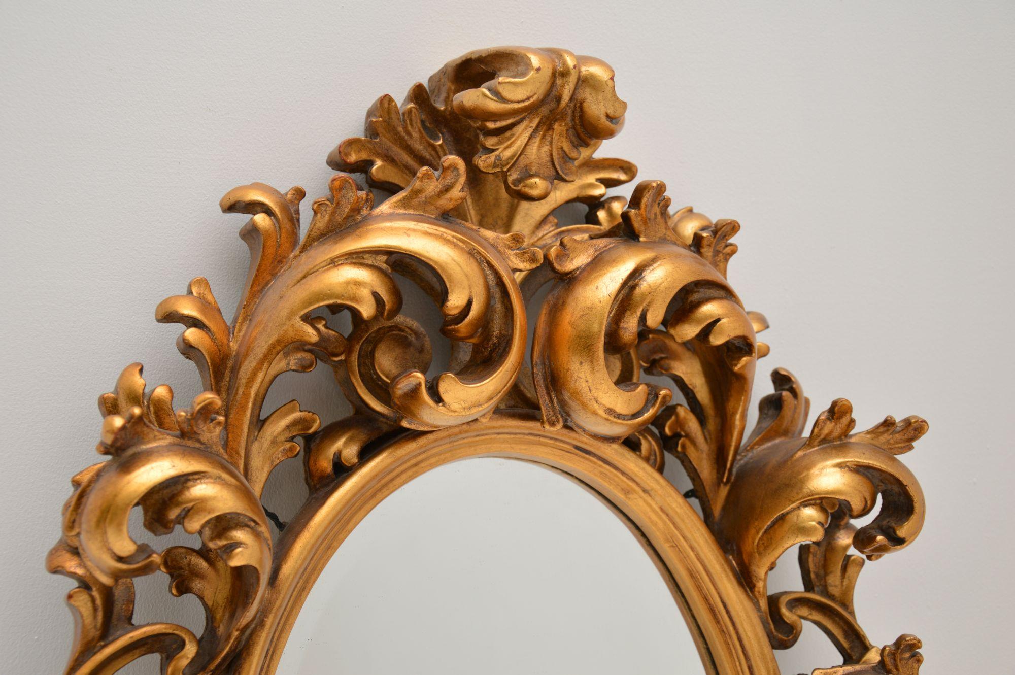 Mid-20th Century Antique French Rococo Style Gilt Wood Mirror