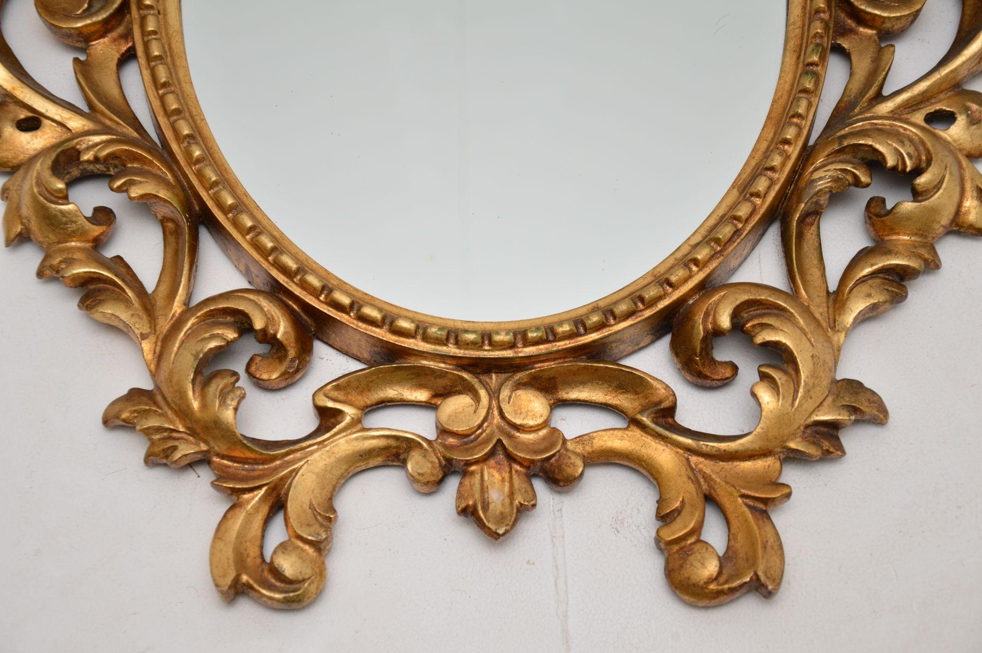 20th Century Antique French Rococo Style Gilt Wood Mirror