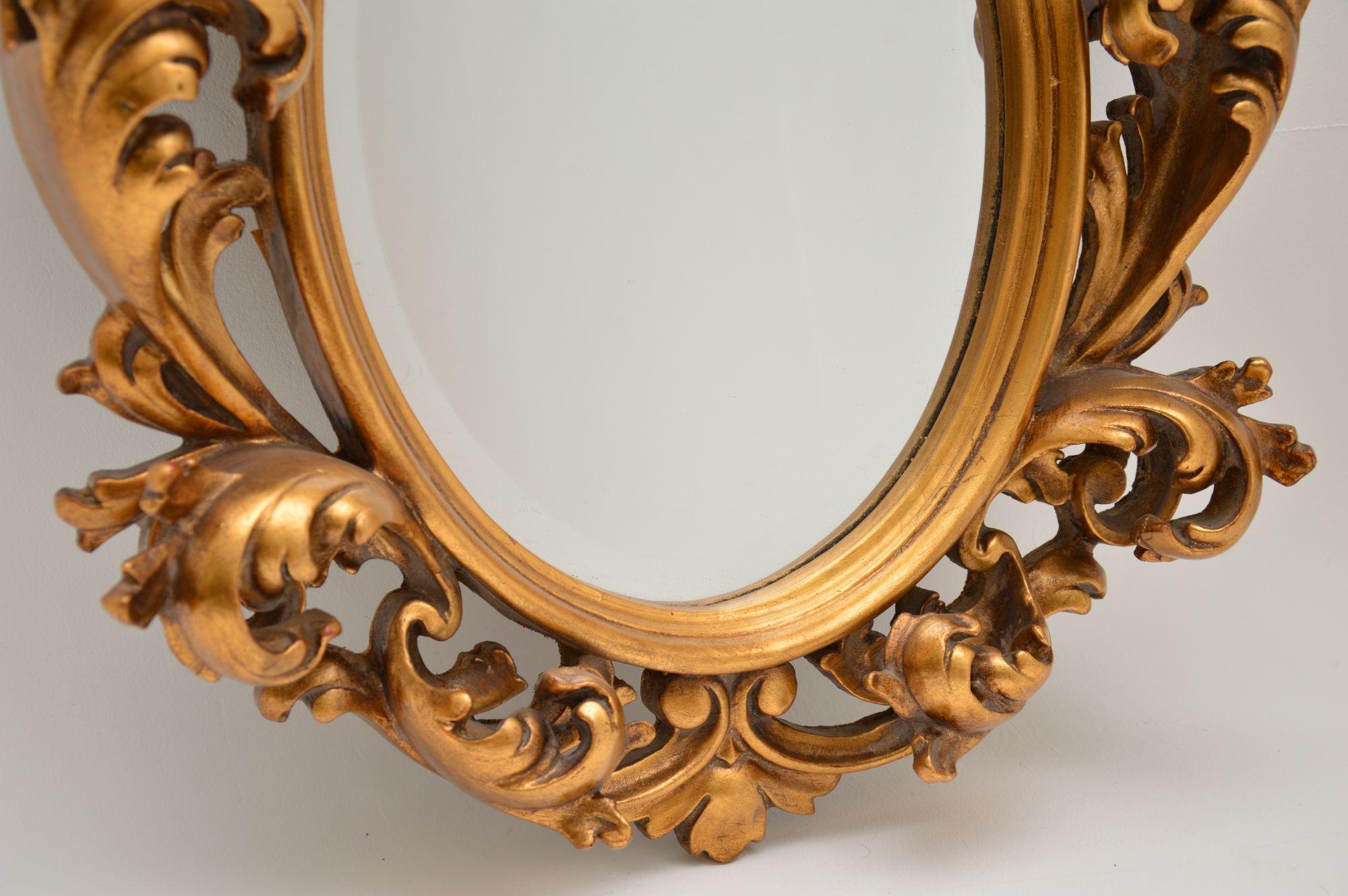 Antique French Rococo Style Gilt Wood Mirror 1