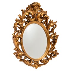 Antique French Rococo Style Gilt Wood Mirror