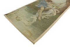 Antique French Rococo Style Tapestry, Springtime Inspired by Pierre-Auguste Cot